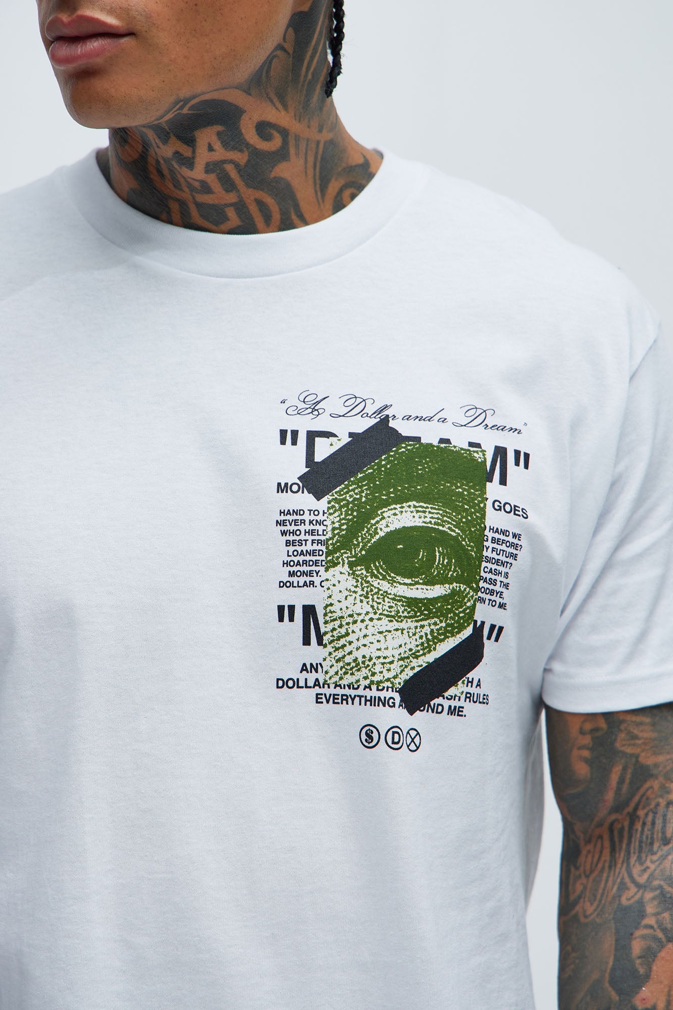 A Dollar And A Dream Short Sleeve Tee - White
