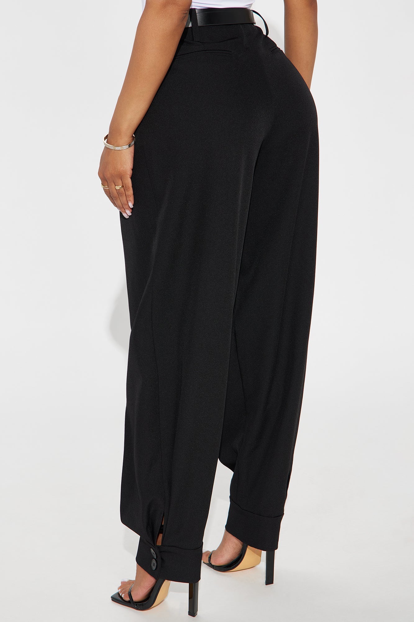 Helena Belted Trouser Pant - Black