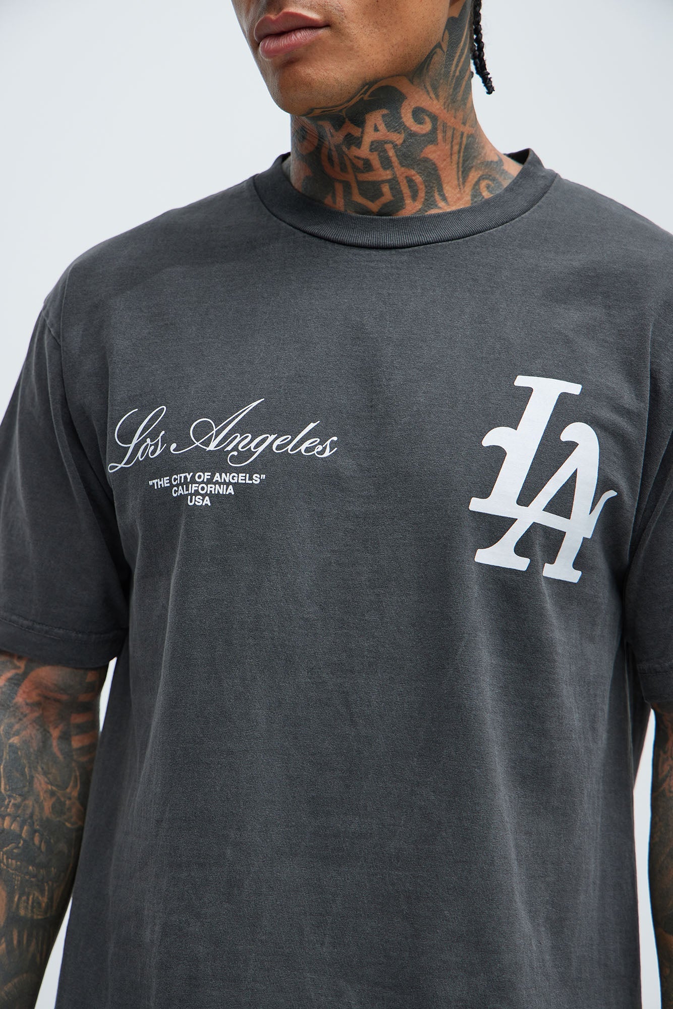 LA Stamp Short Sleeve Tee - Black