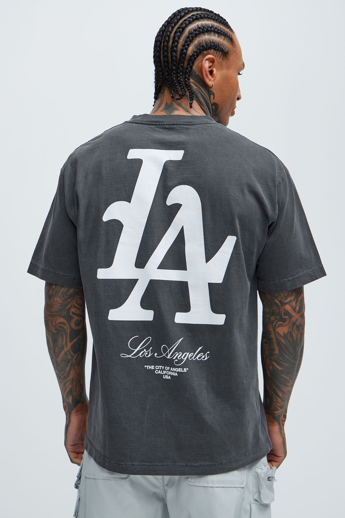 LA Stamp Short Sleeve Tee - Black
