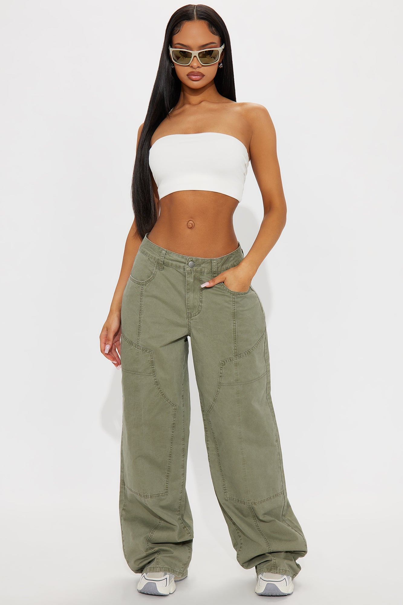 Megan Wide Leg Pant - Olive
