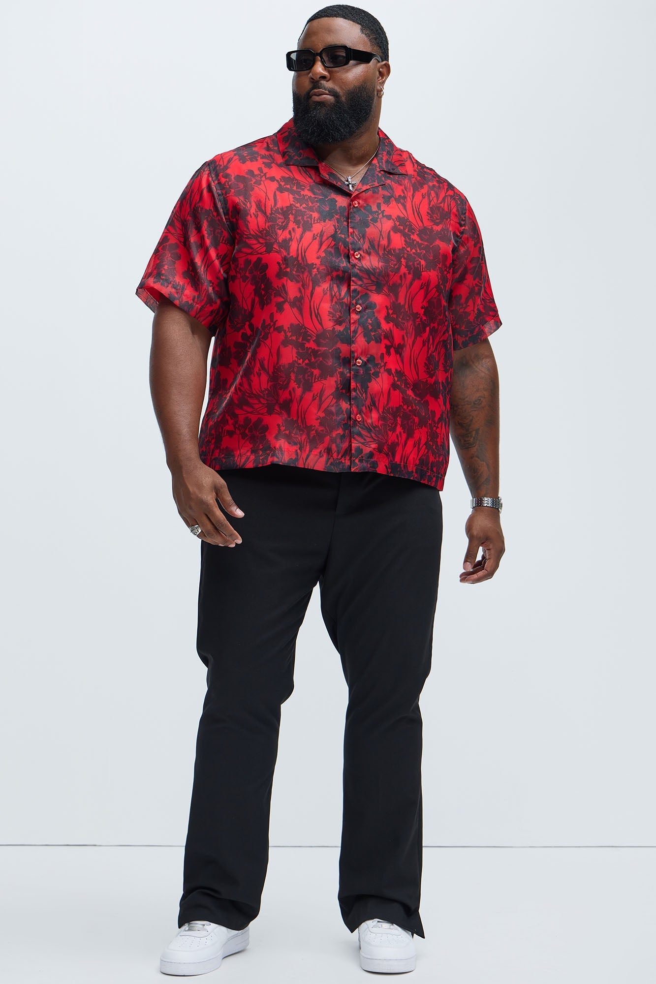 Pleasant Floral Shirt - Red/combo