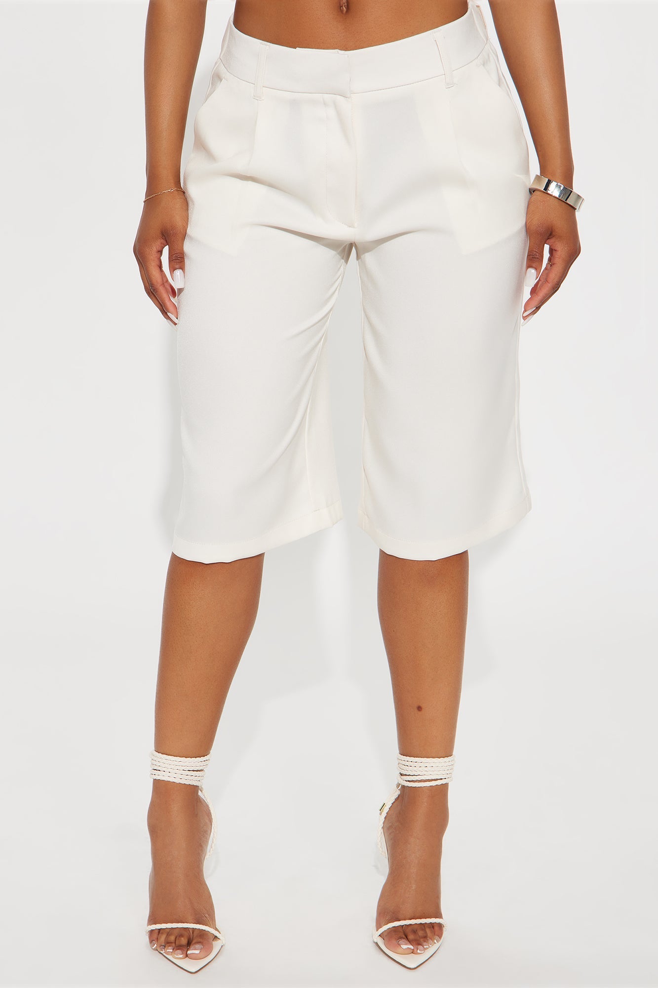 Georgina Trouser Bermuda Short - Cream