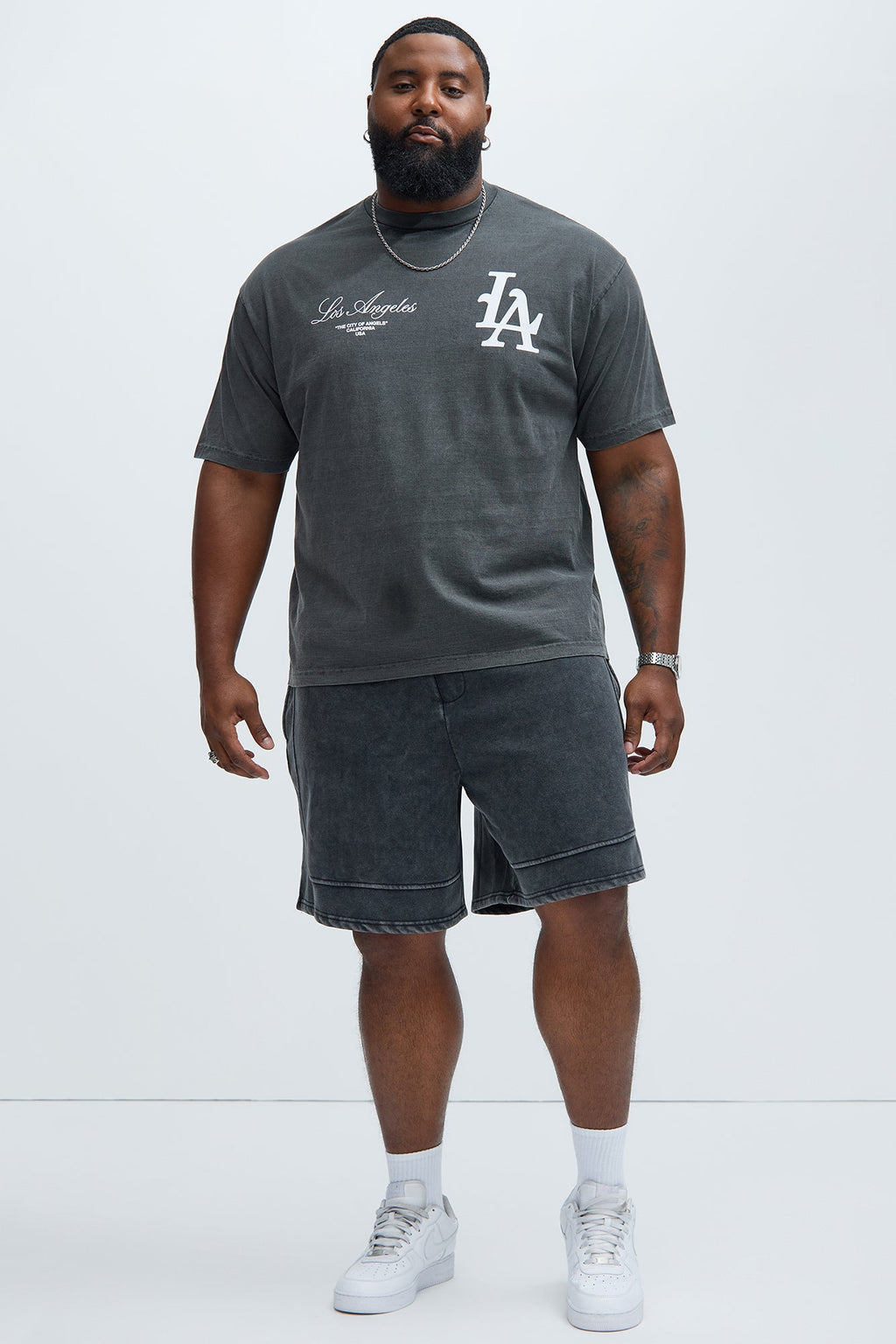 LA Stamp Short Sleeve Tee - Black