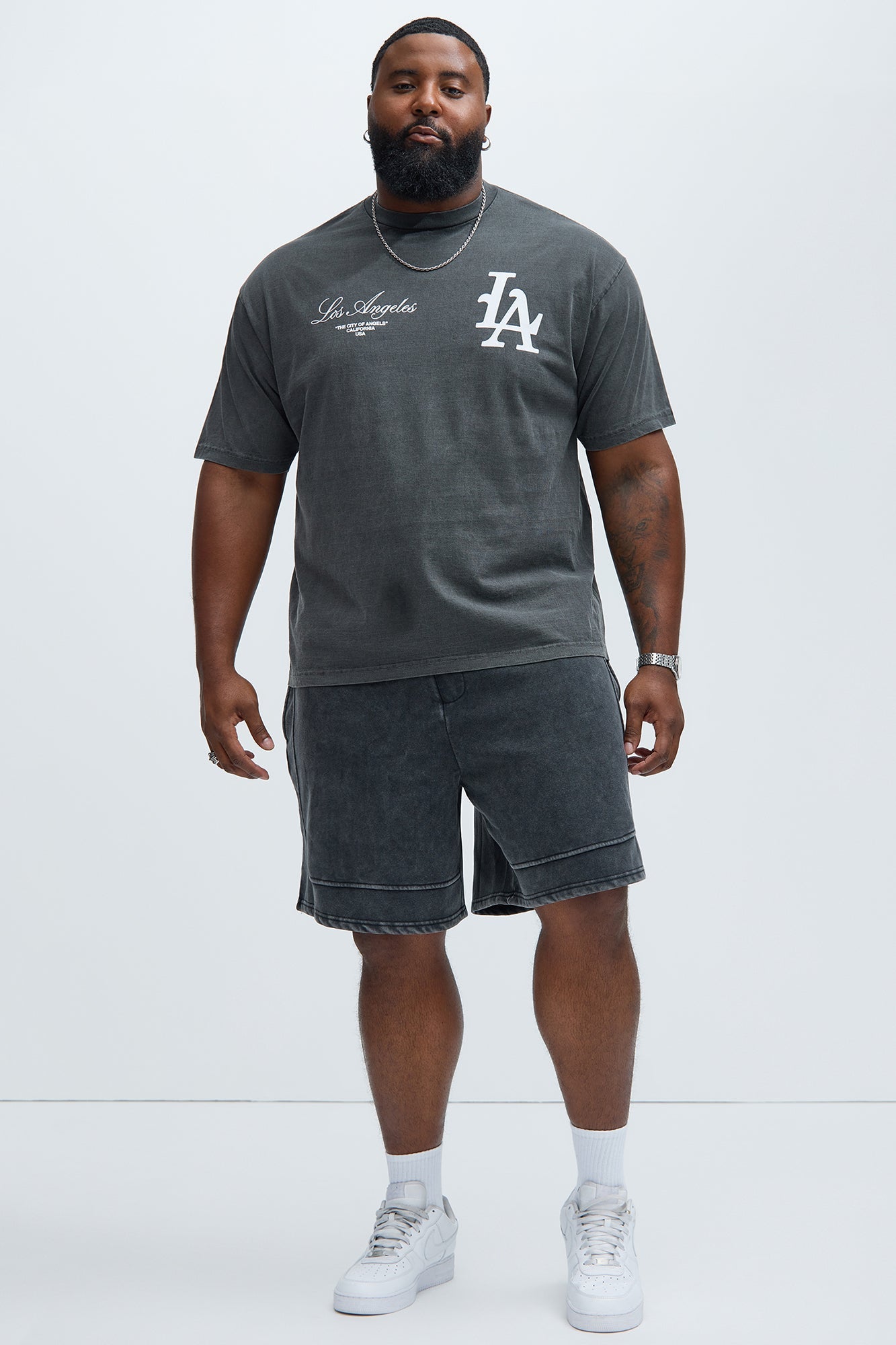 LA Stamp Short Sleeve Tee - Black