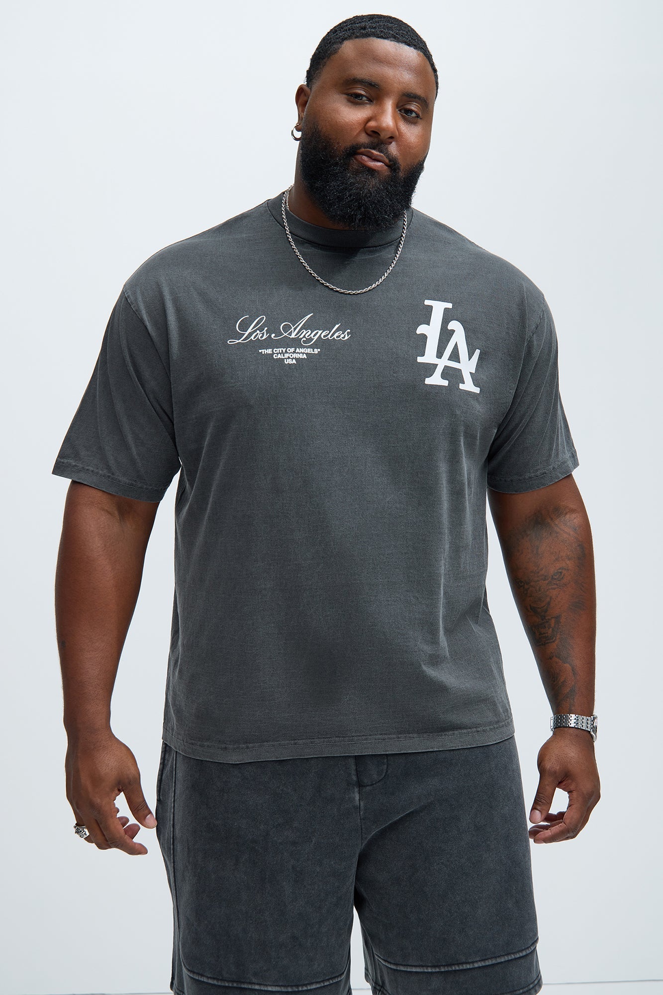 LA Stamp Short Sleeve Tee - Black