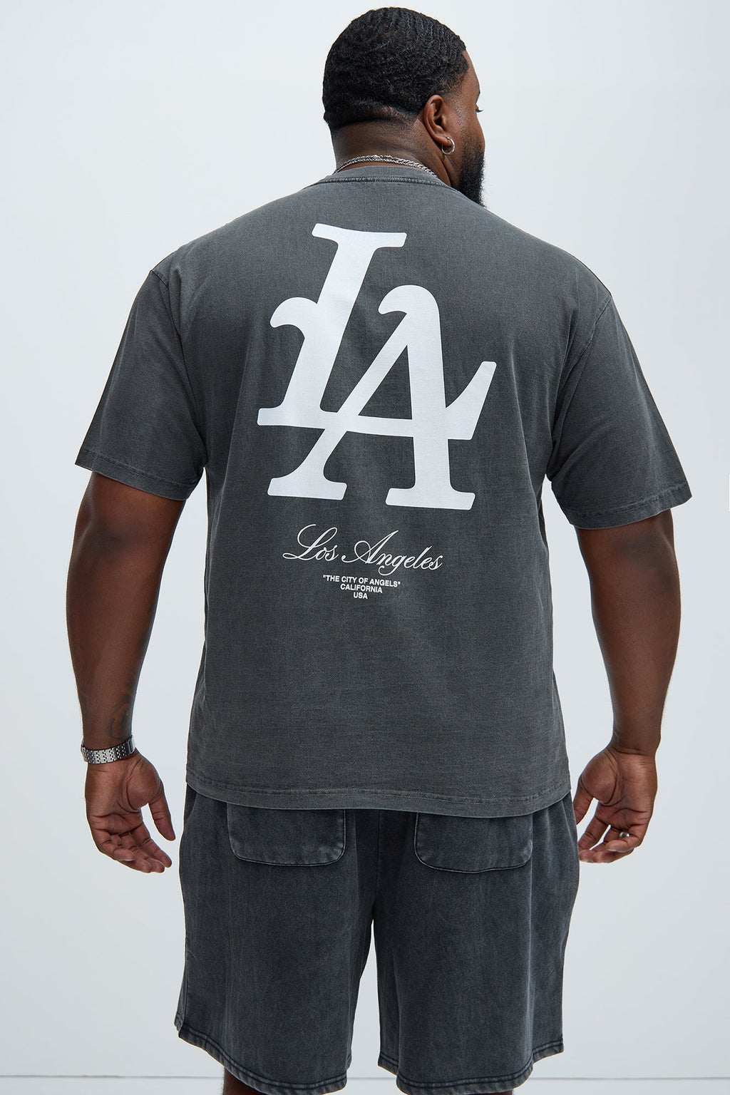 LA Stamp Short Sleeve Tee - Black