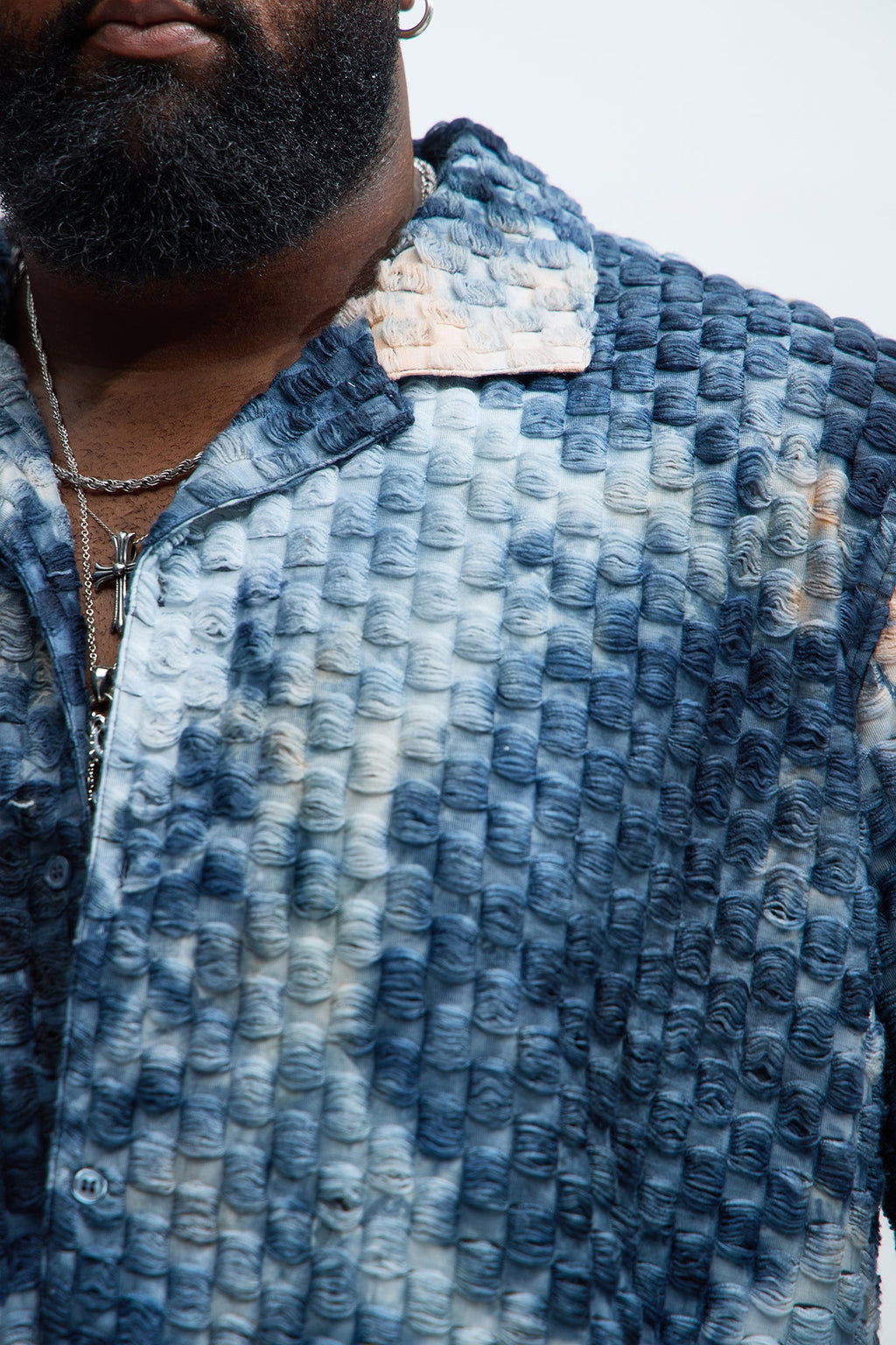 Crusin Textured Shirt - Blue/combo
