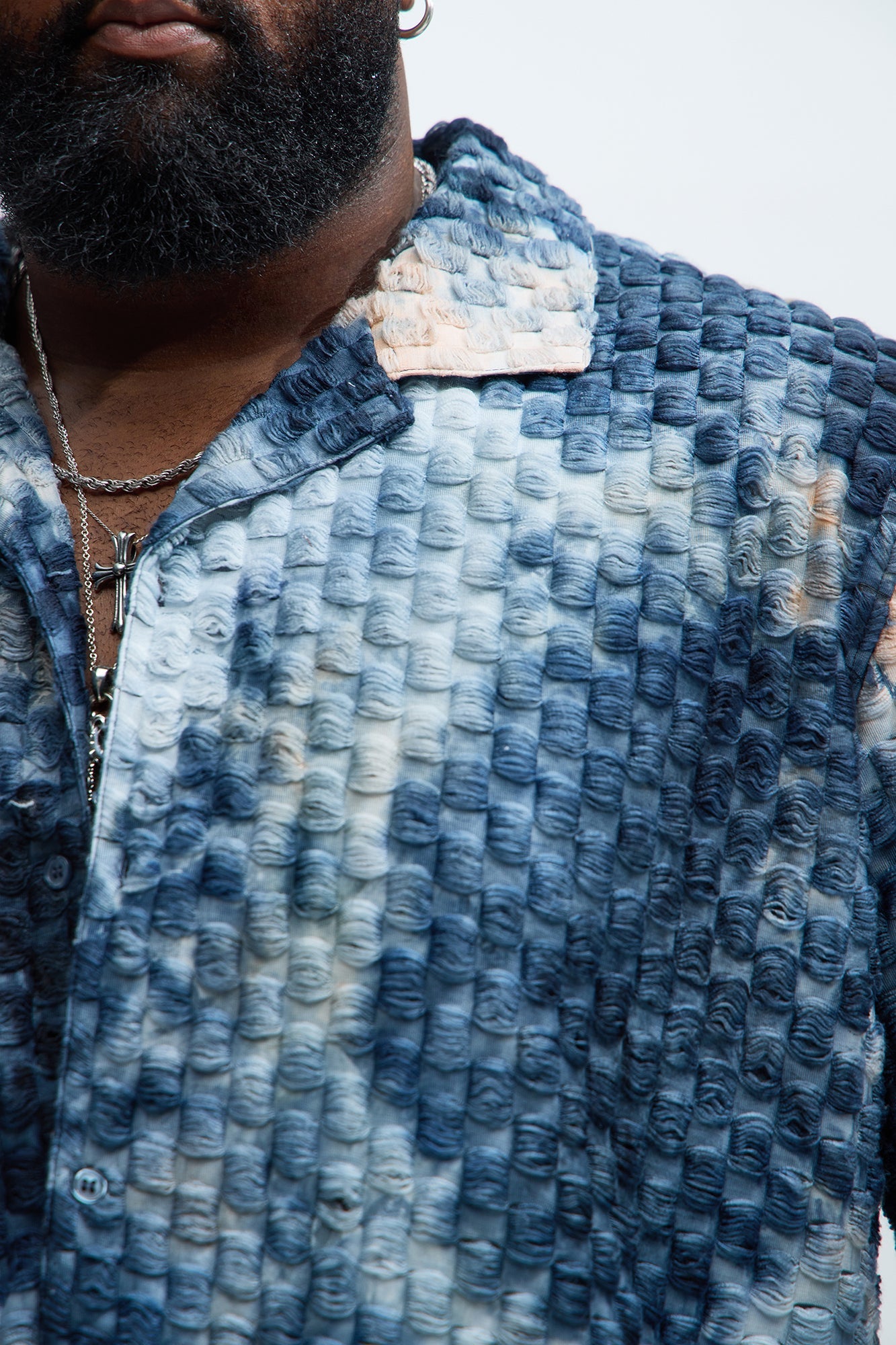 Crusin Textured Shirt - Blue/combo