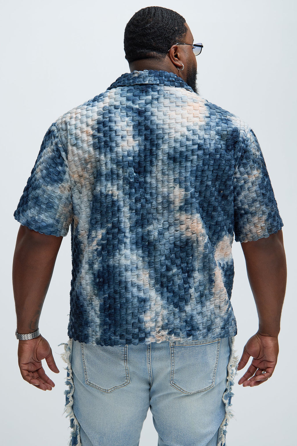 Crusin Textured Shirt - Blue/combo