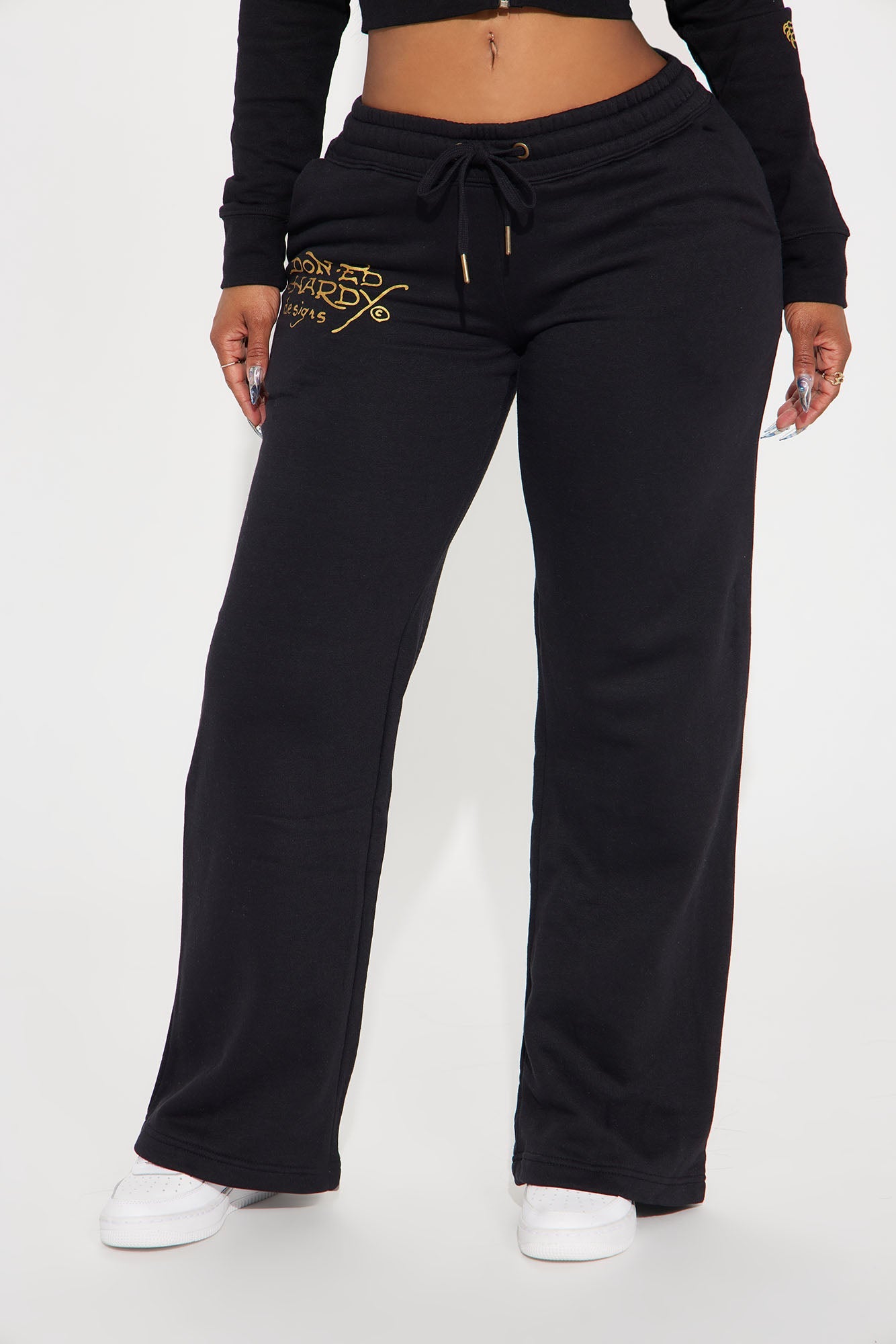 Ed Hardy Retro Tiger Zip Pant - Black