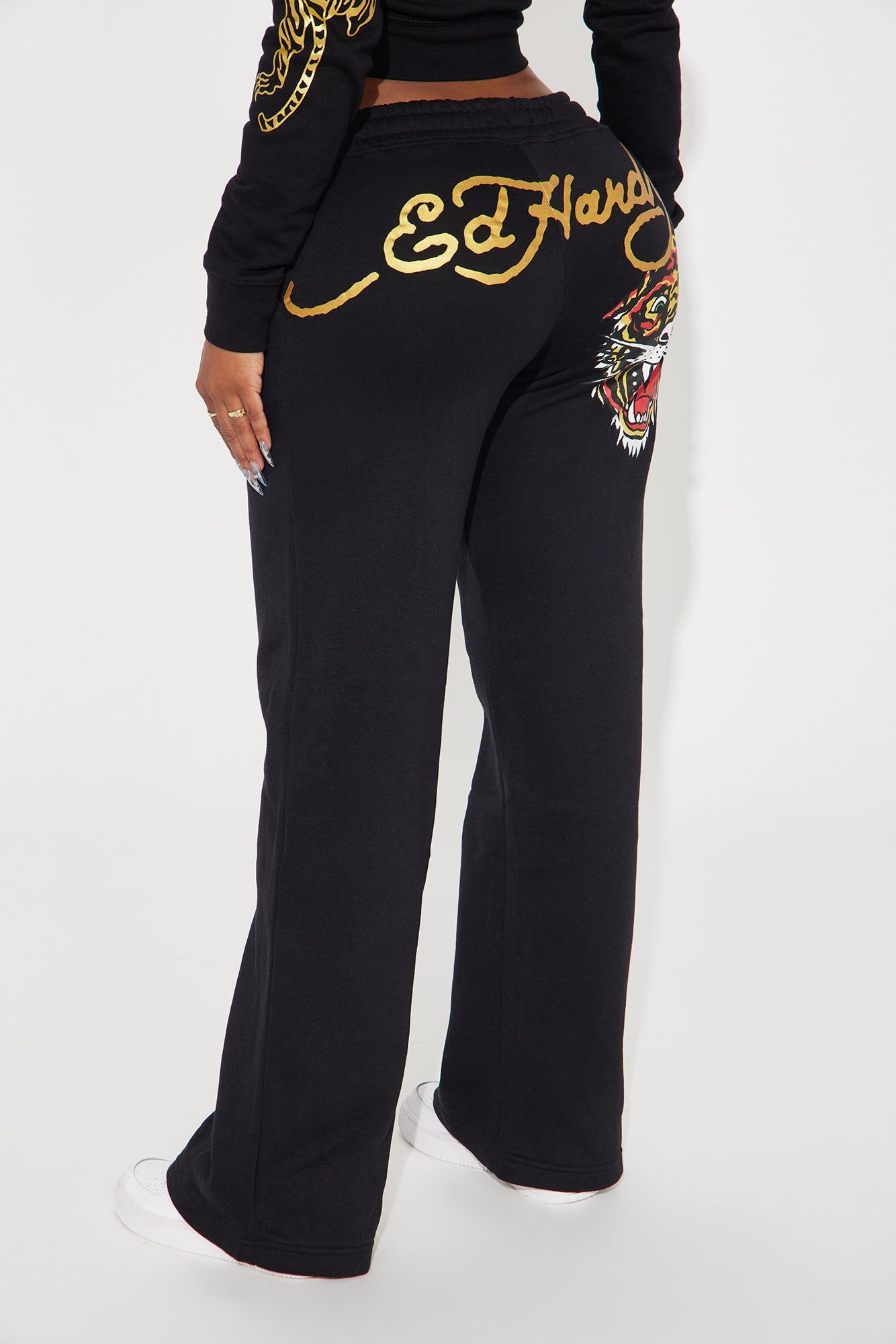 Ed Hardy Retro Tiger Zip Pant - Black