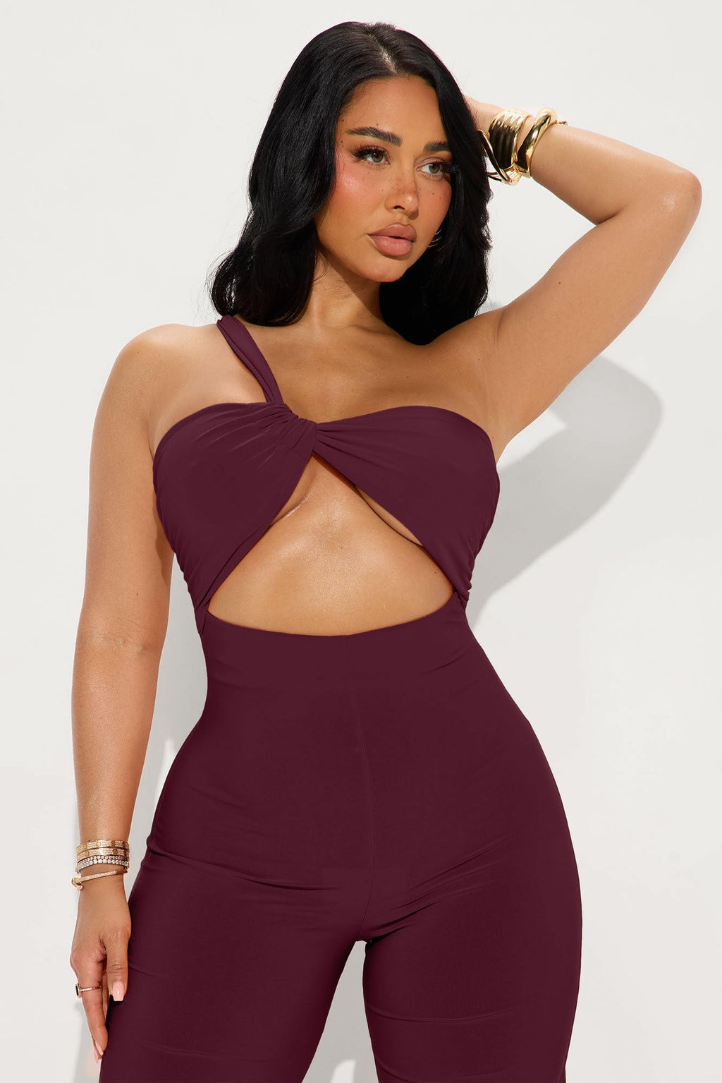 Champagne Season Jumpsuit - Wine