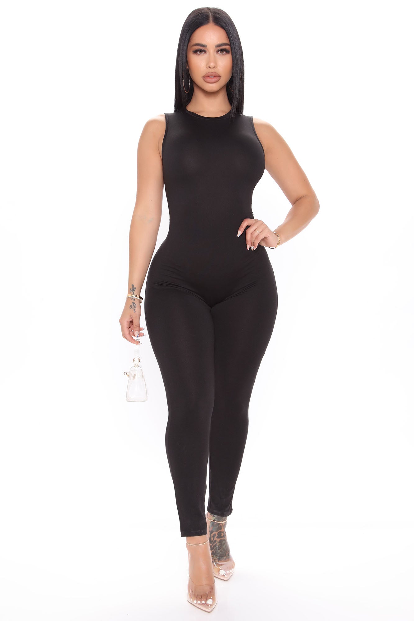 Jessie Skinny Leg Jumpsuit - Black