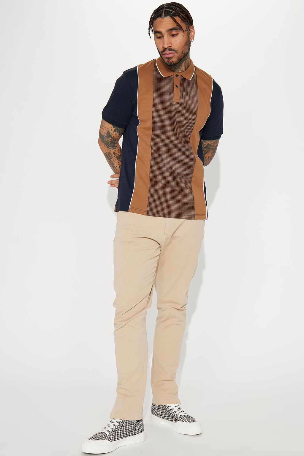 Alley Cat Short Sleeve Polo - Multi Color