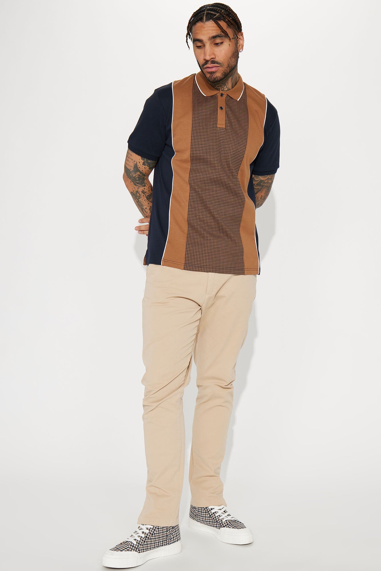 Alley Cat Short Sleeve Polo - Multi Color