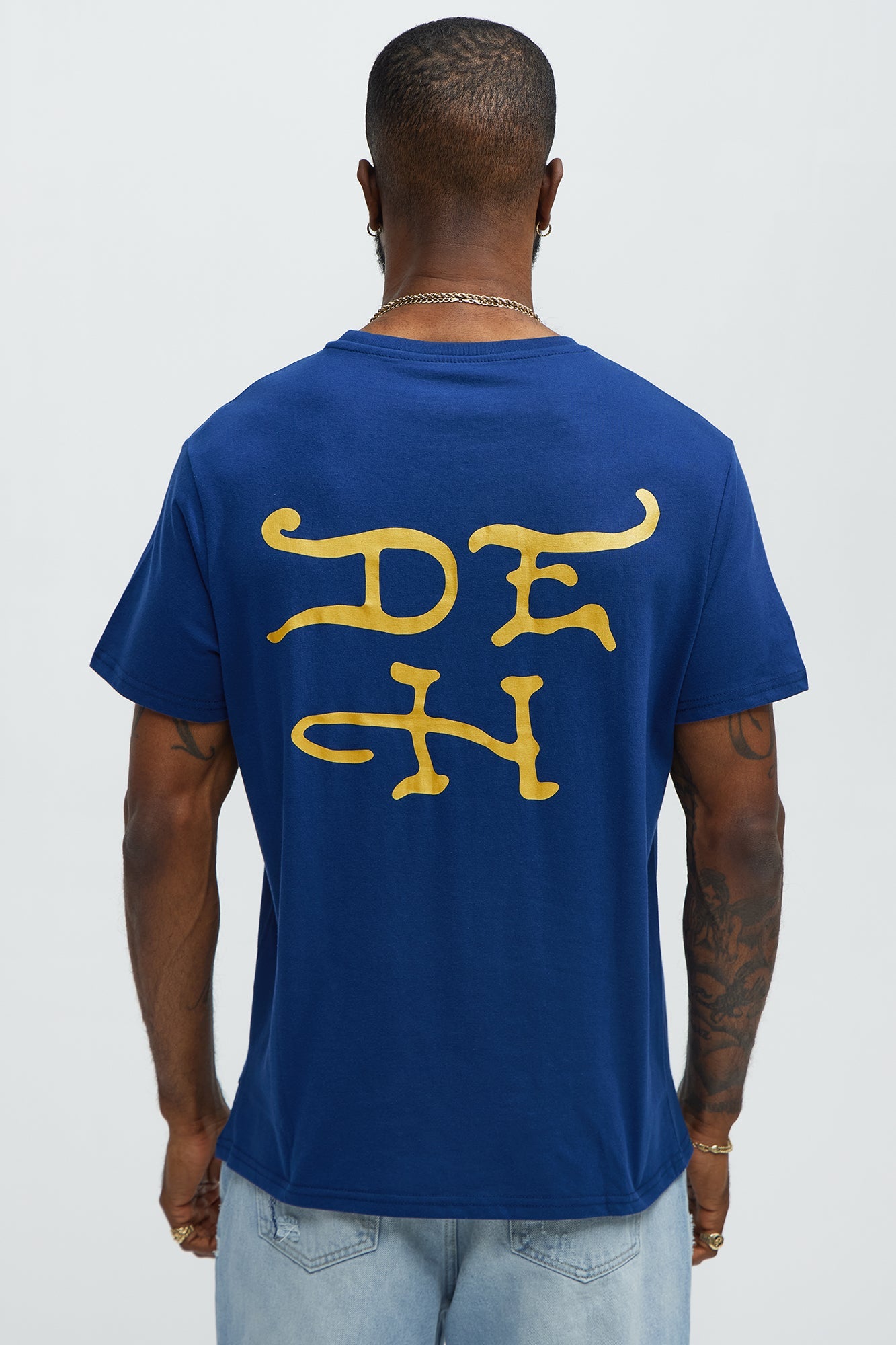 Ed Hardy Lightning Eagle Tattoo Short Sleeve Tee - Navy