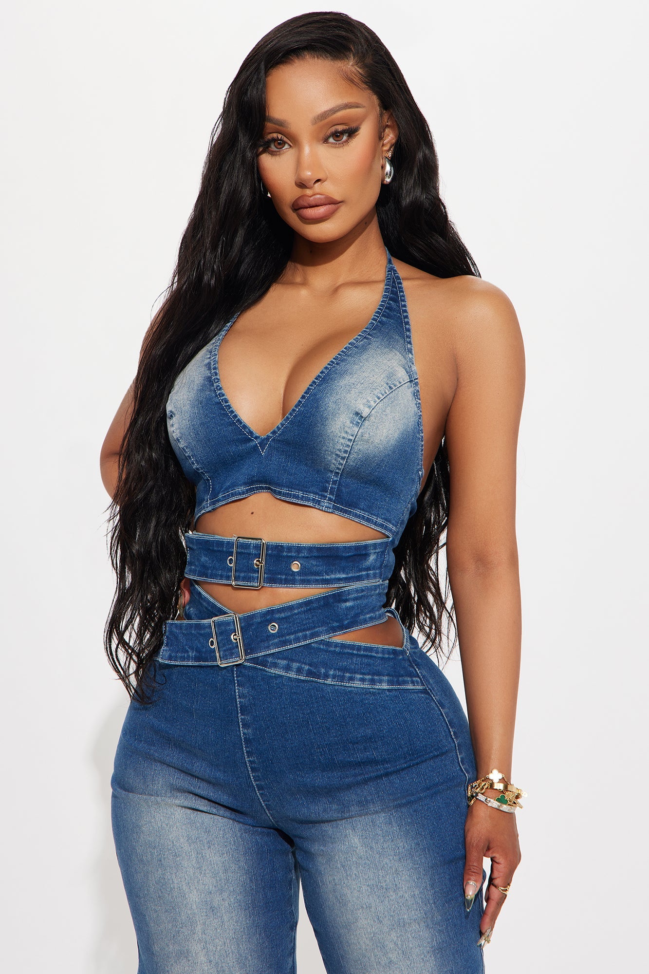 Look For Me Denim Jumpsuit - Medium Wash