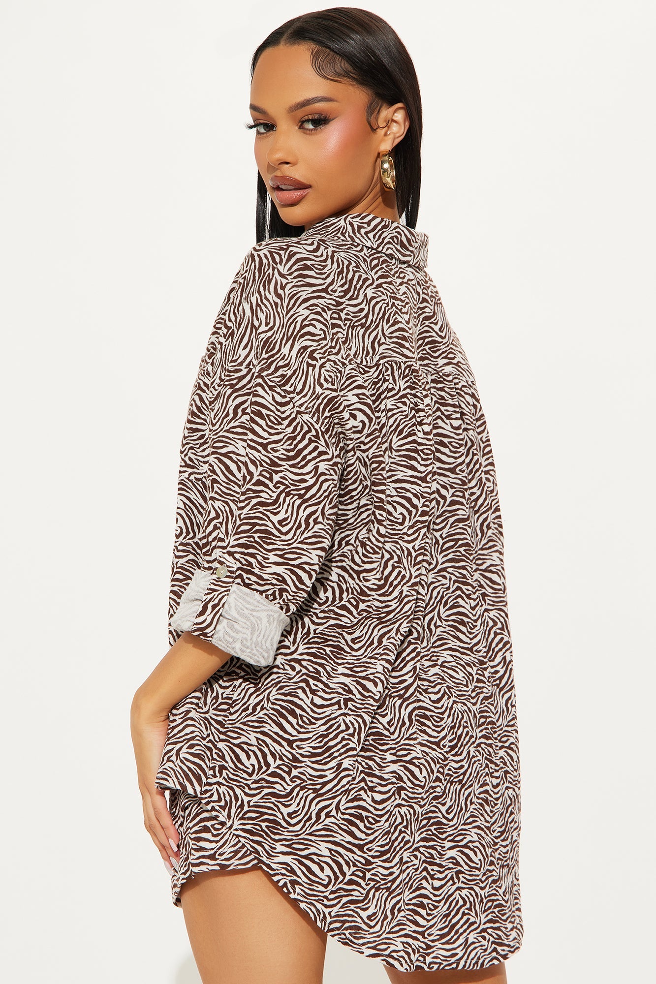 Urban Safari Animal Print Short Set - Brown Combo