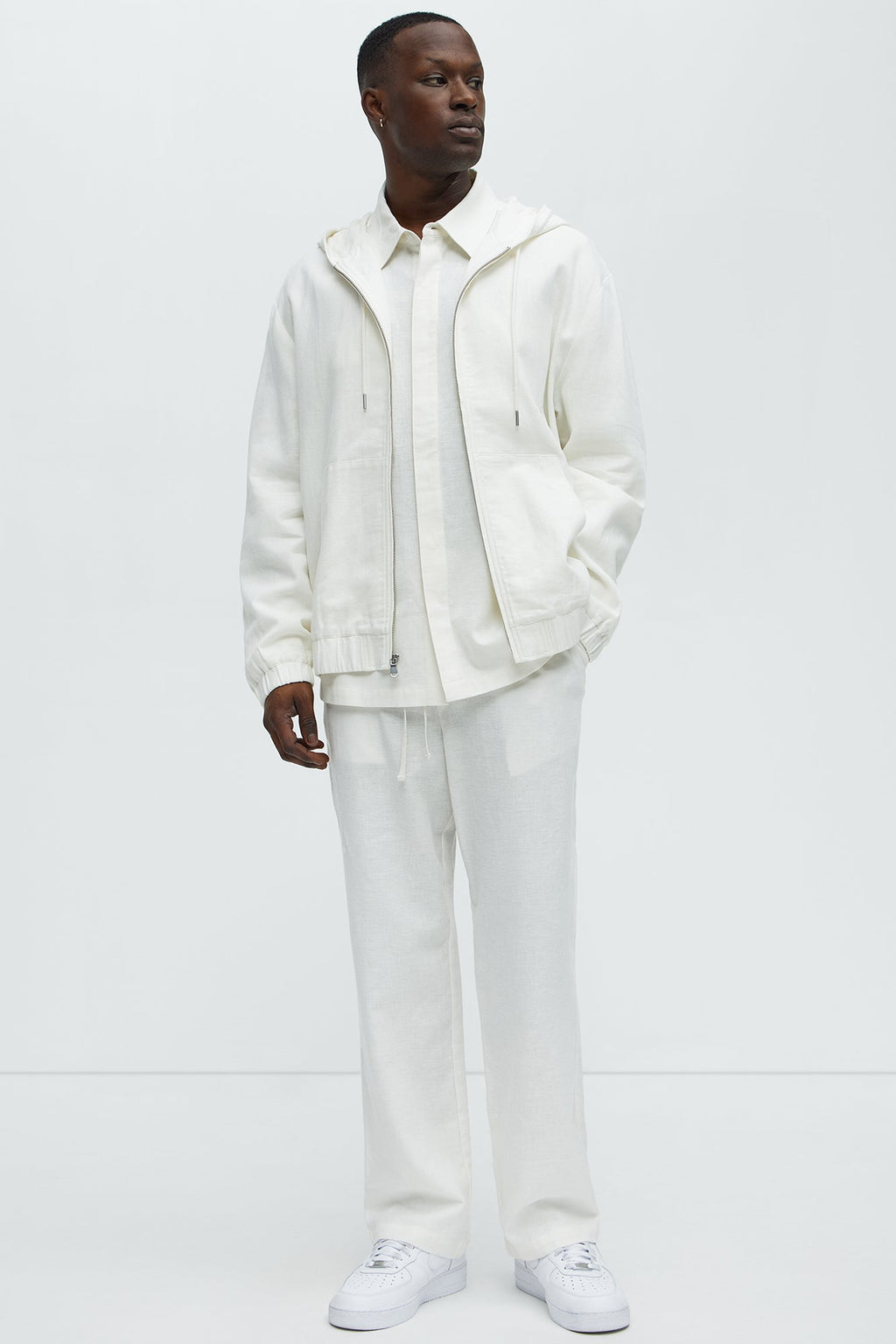 Bahamas Straight Linen Pants - White