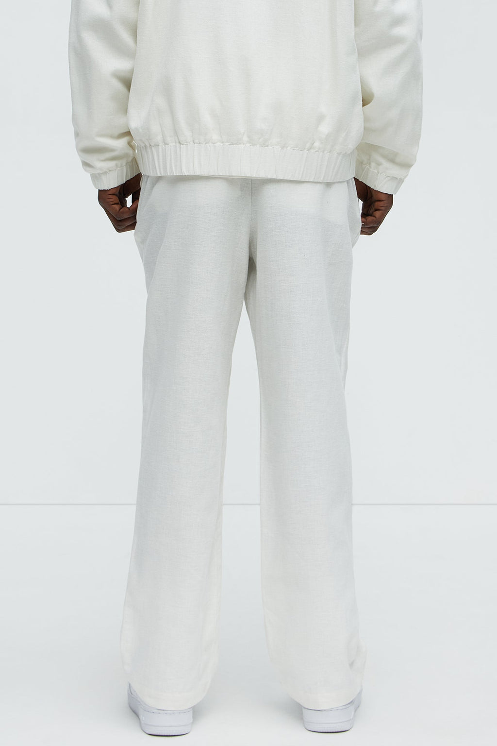 Bahamas Straight Linen Pants - White