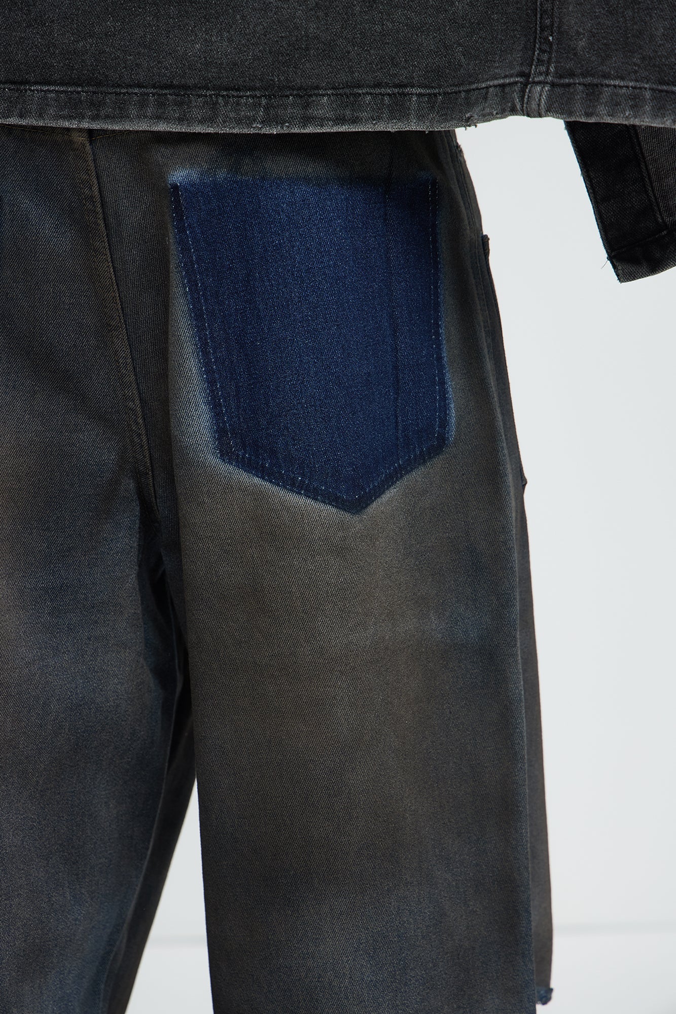 Be Up Front Dirty Baggy Jeans - Dark Wash