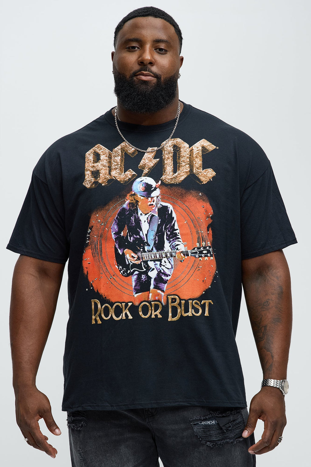 ACDC Rock Or Bust Short Sleeve Tee - Black