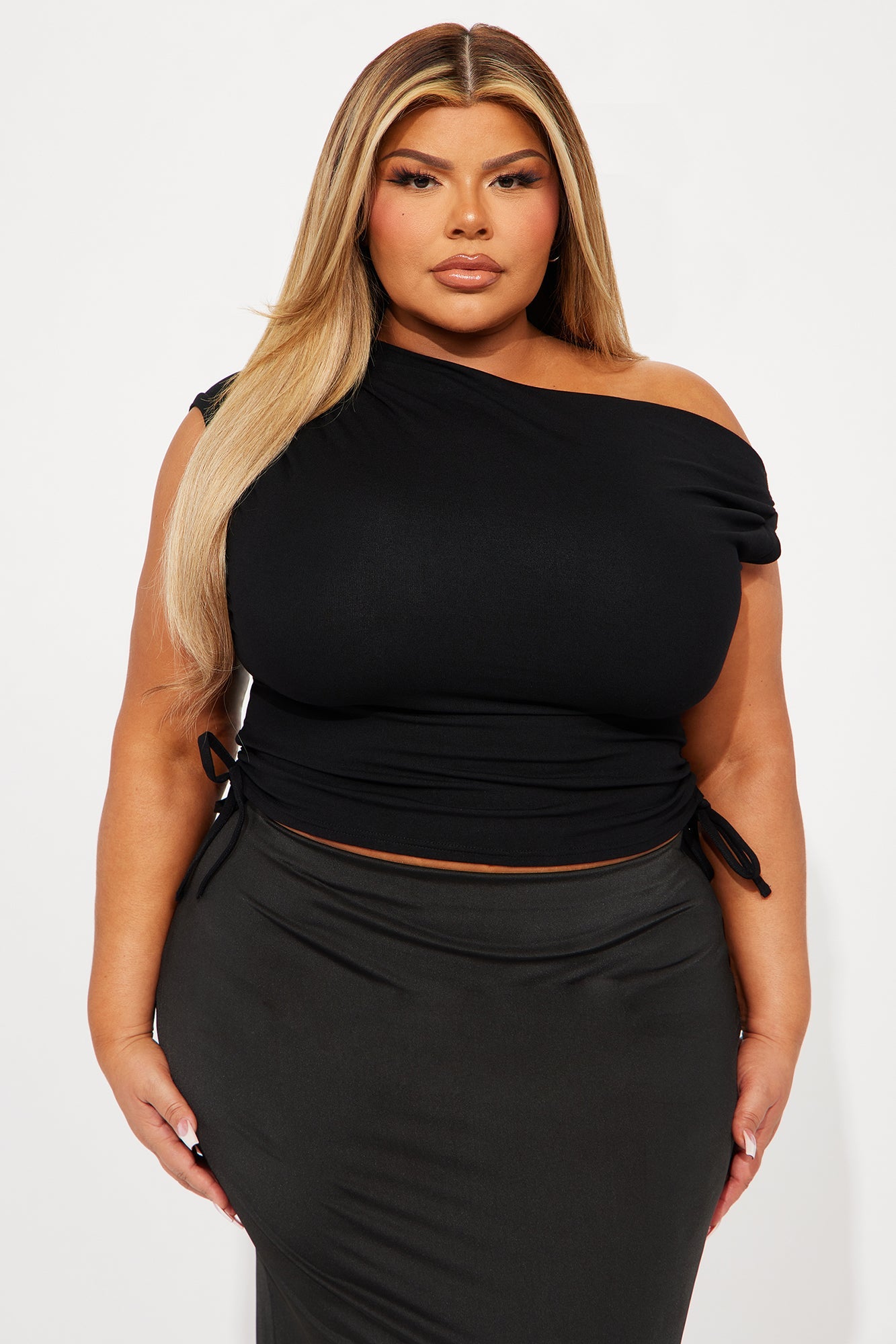 Vera One Shoulder Top - Black
