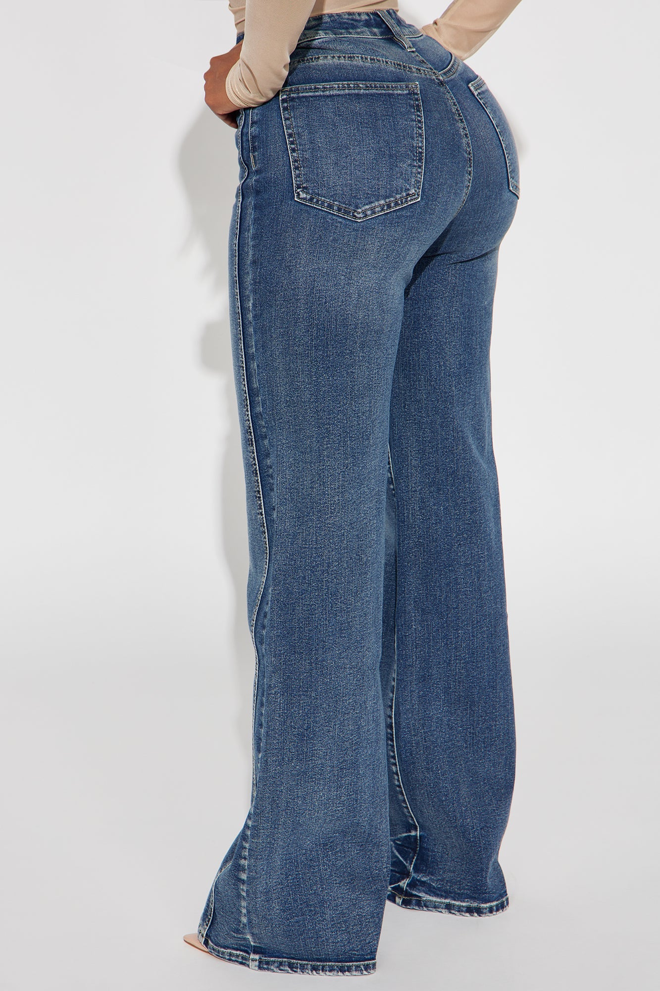 Upper West High Rise Stretch Flare Jeans - Dark Wash