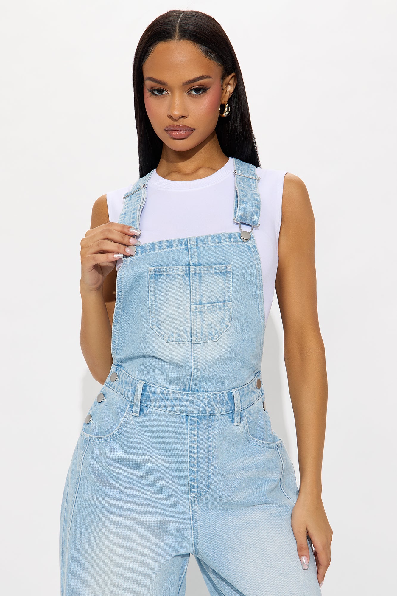 Summer Loving Ripped Overall Denim Jeans II - Light Wash