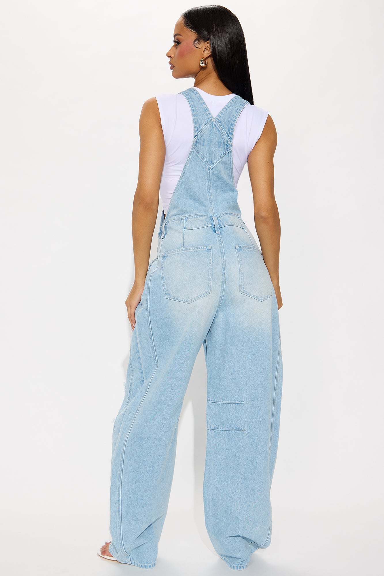 Summer Loving Ripped Overall Denim Jeans II - Light Wash