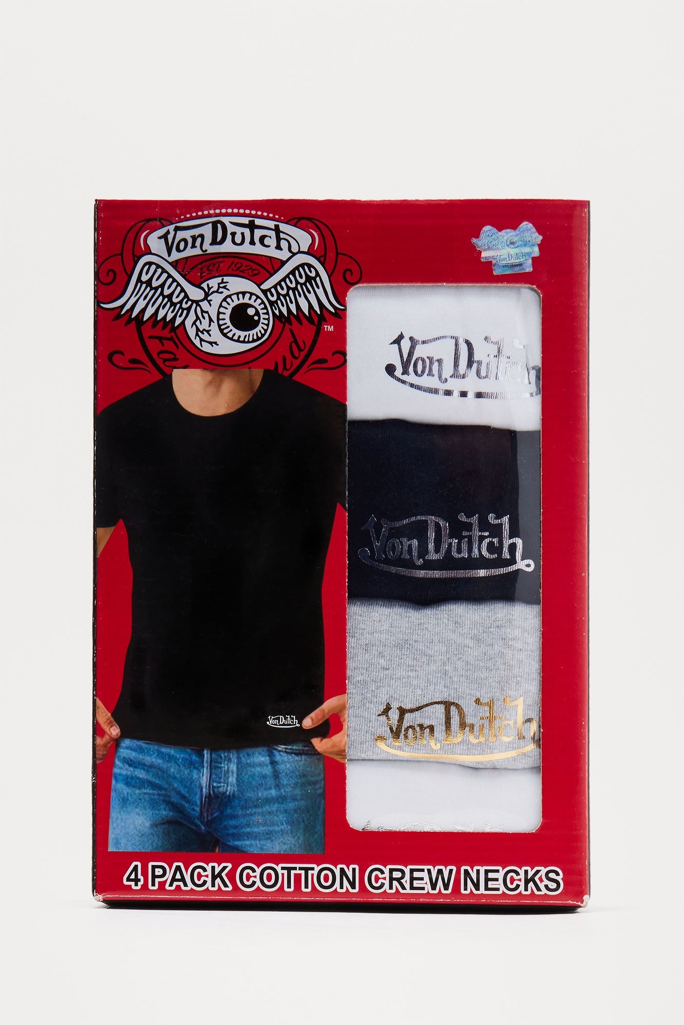 4 Pack Of Von Dutch Tees - Multi Color