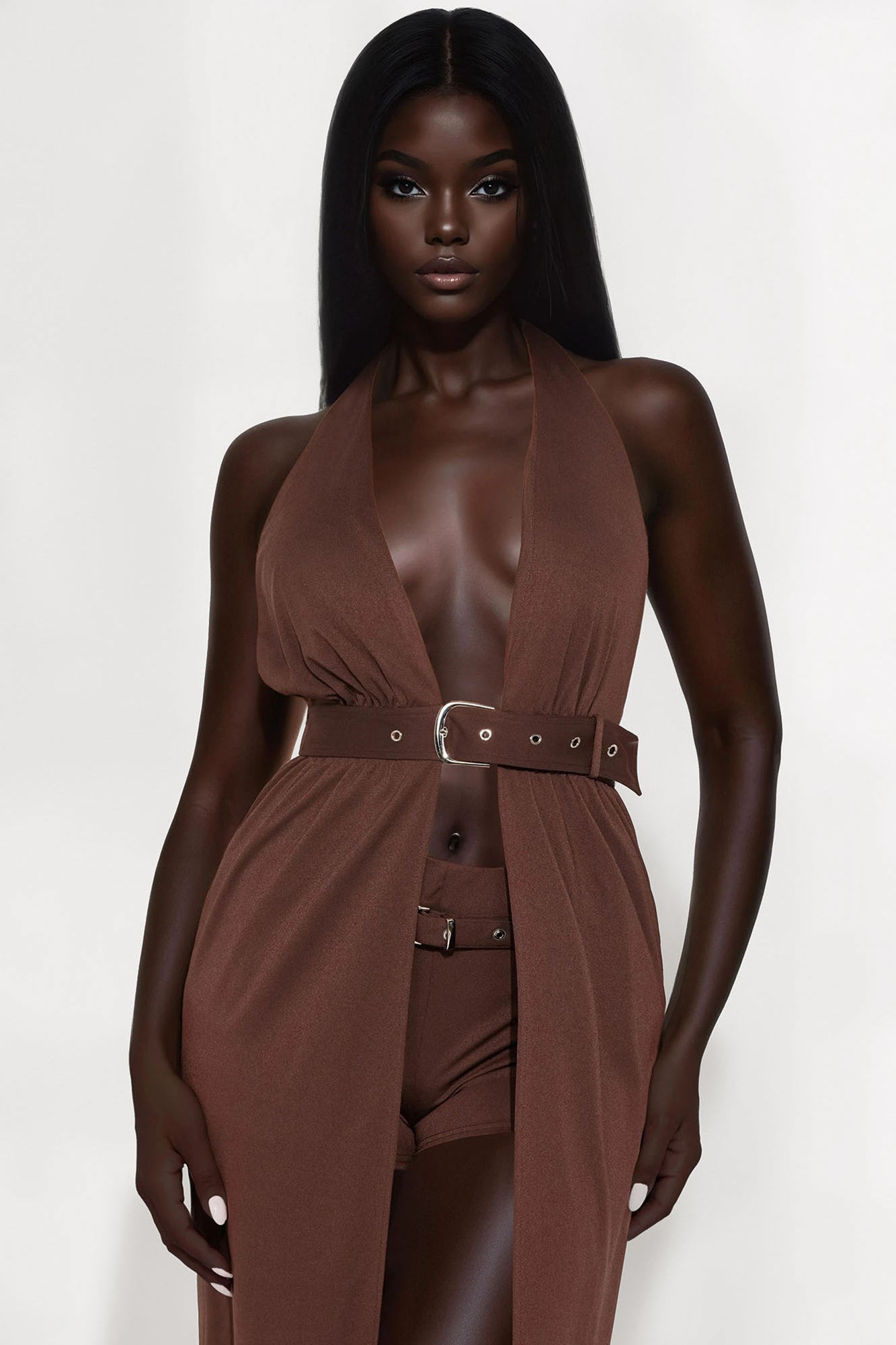 Charmed Babe Short Set - Chocolate
