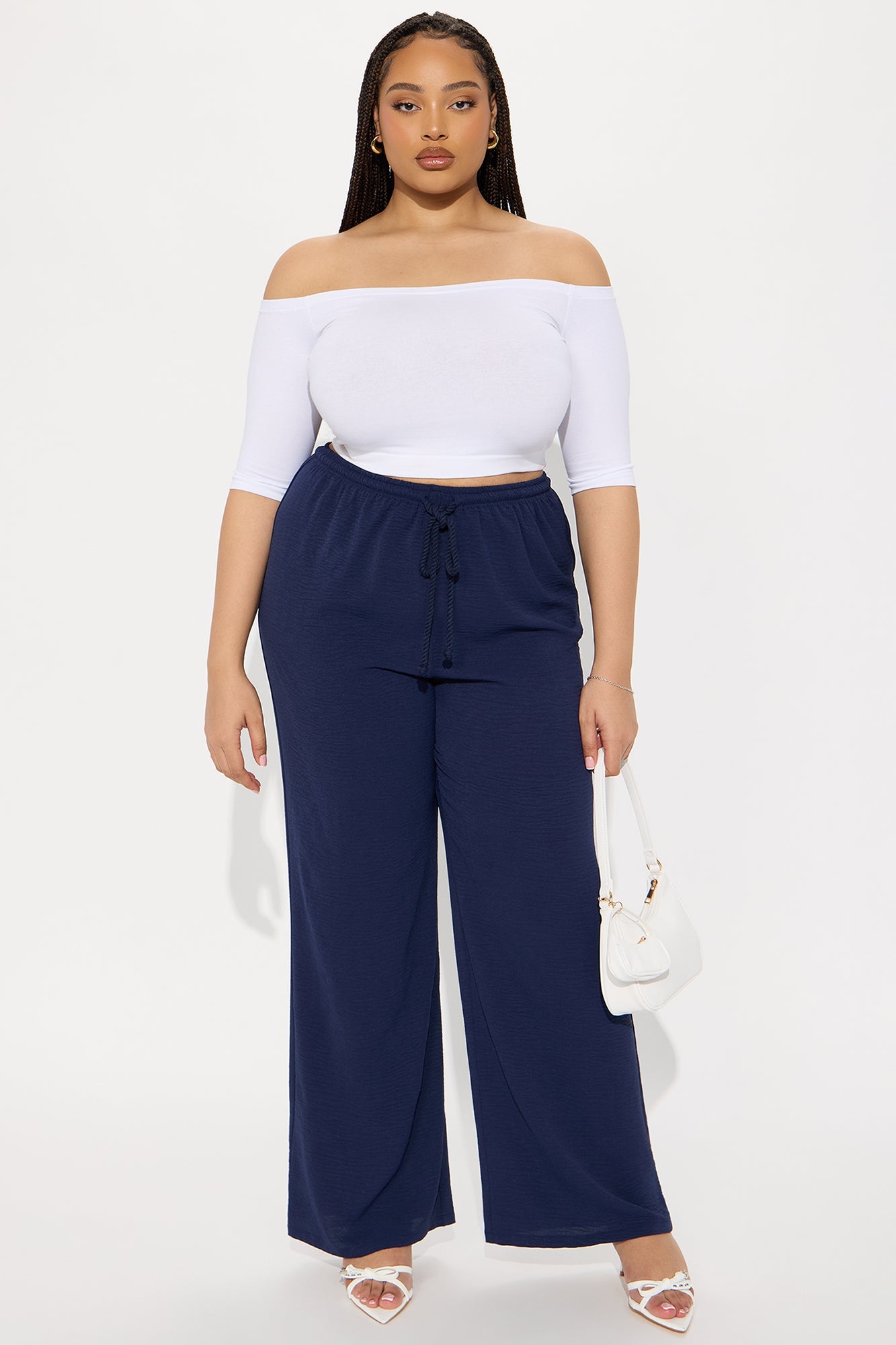 Livin' In Paradise Wide Leg Pant - Navy
