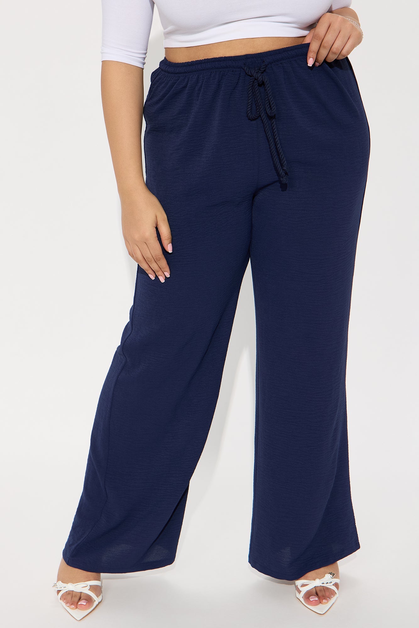 Livin' In Paradise Wide Leg Pant - Navy