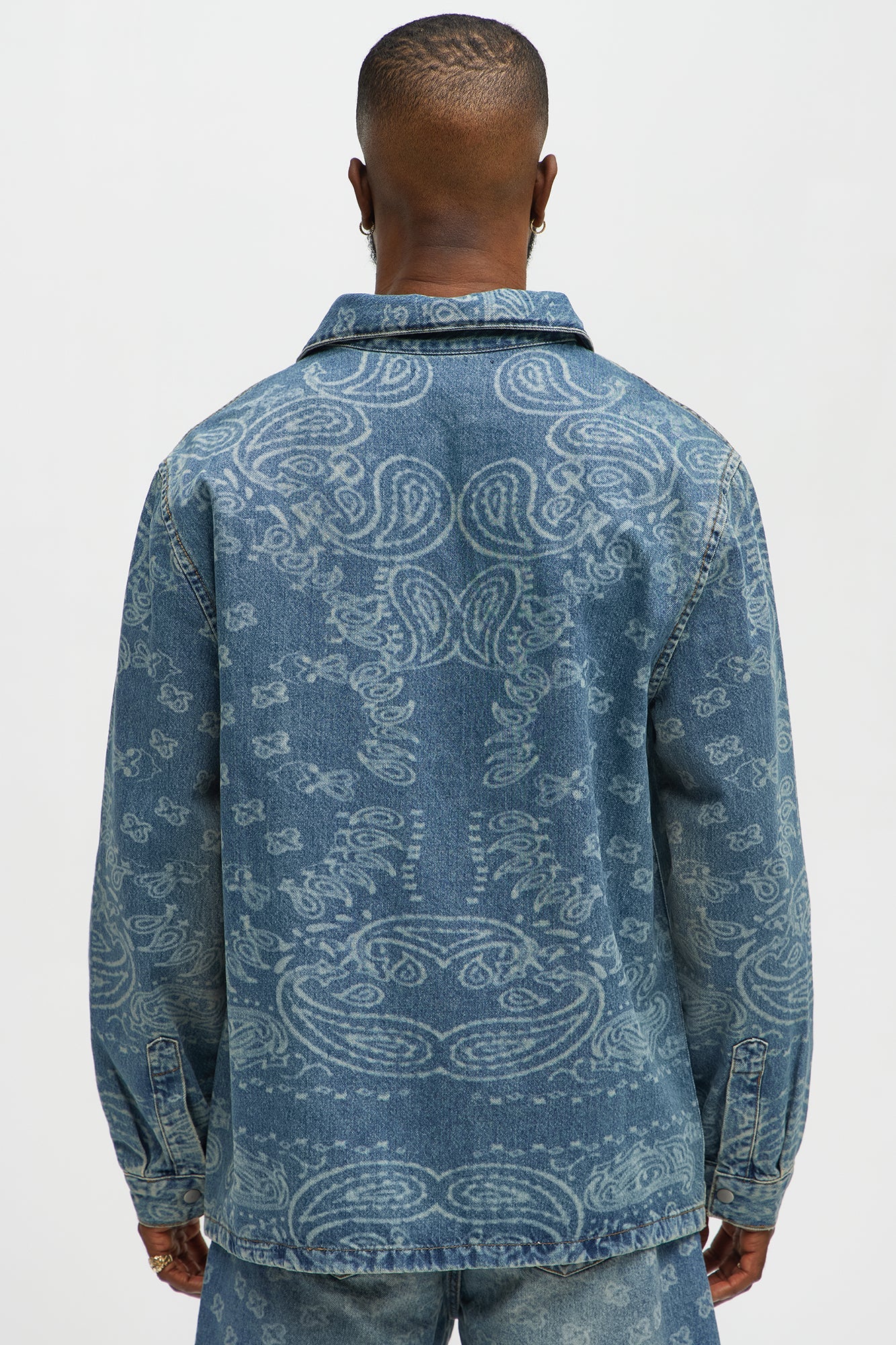 Paisley Last Denim Button Up Shirt - Medium Wash