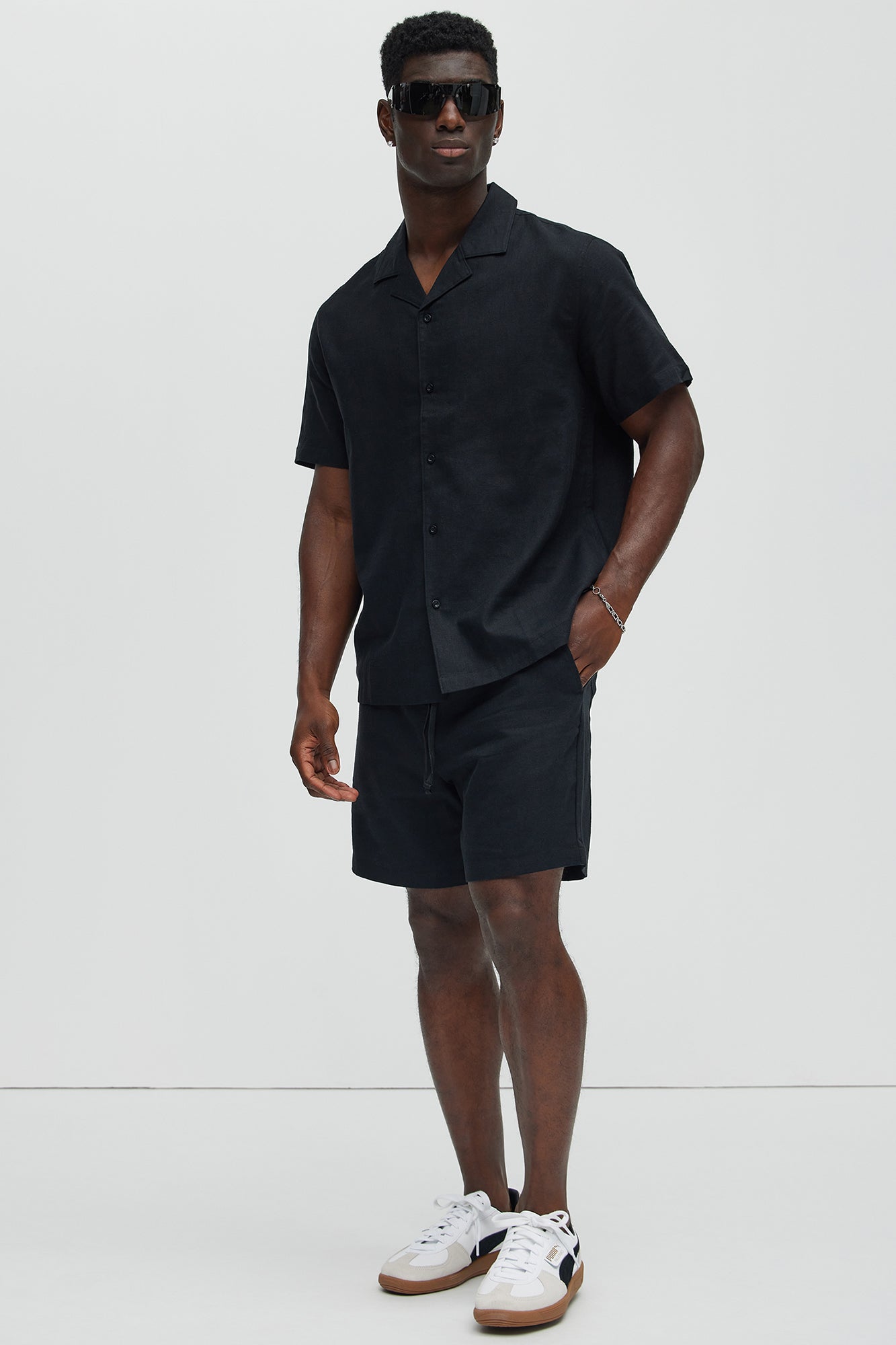 Bahamas Linen Shorts - Black