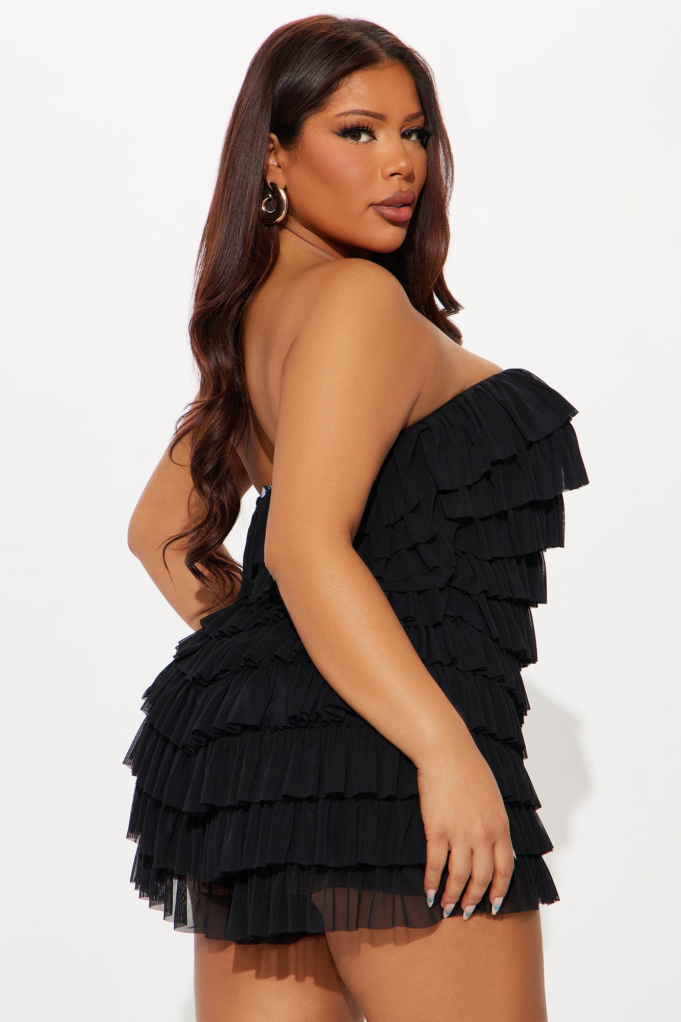 Good Girl Gone Rogue Mesh Romper - Black