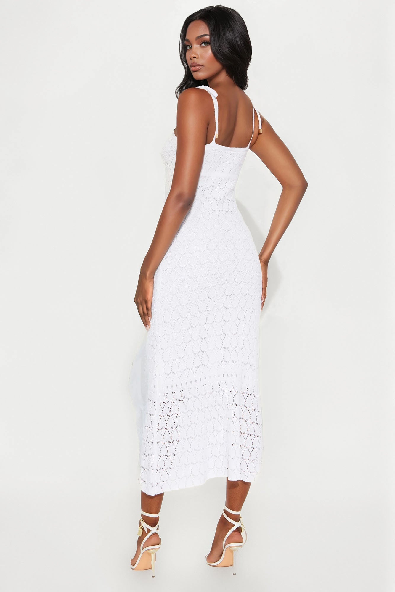 Eileen Crochet Maxi Dress - White