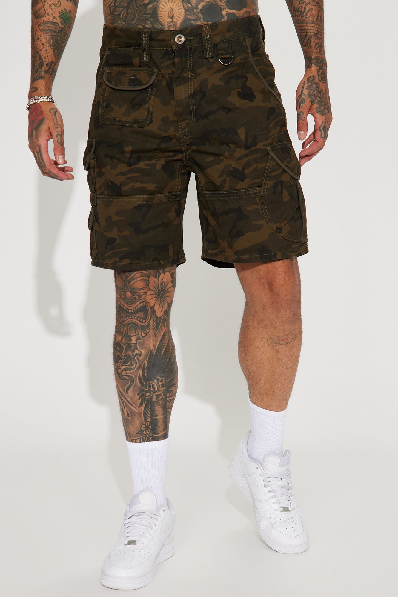 Next Moves Twill Cargo Shorts - Camouflage