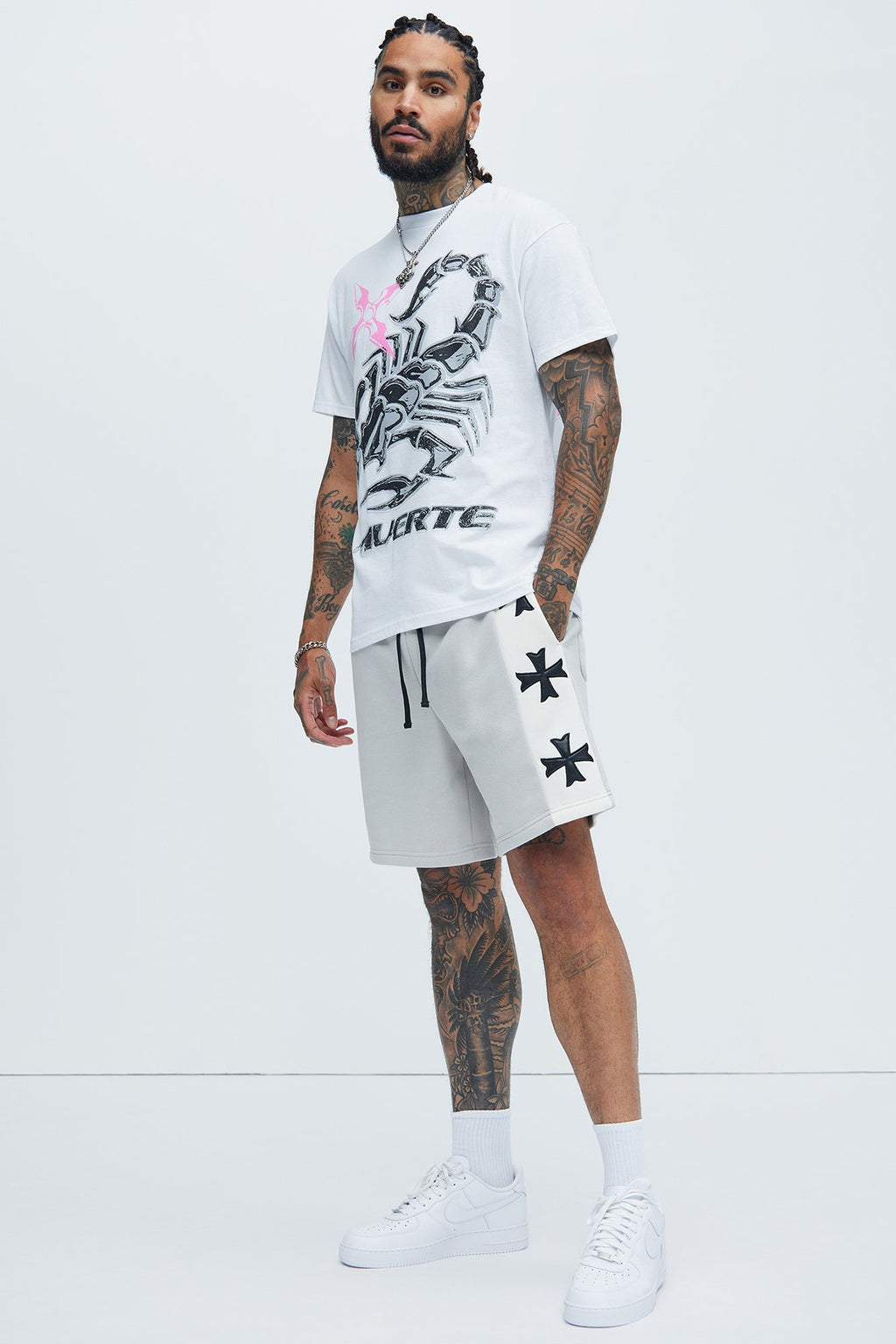 Tyson Desmond Sweat Shorts - Grey/combo