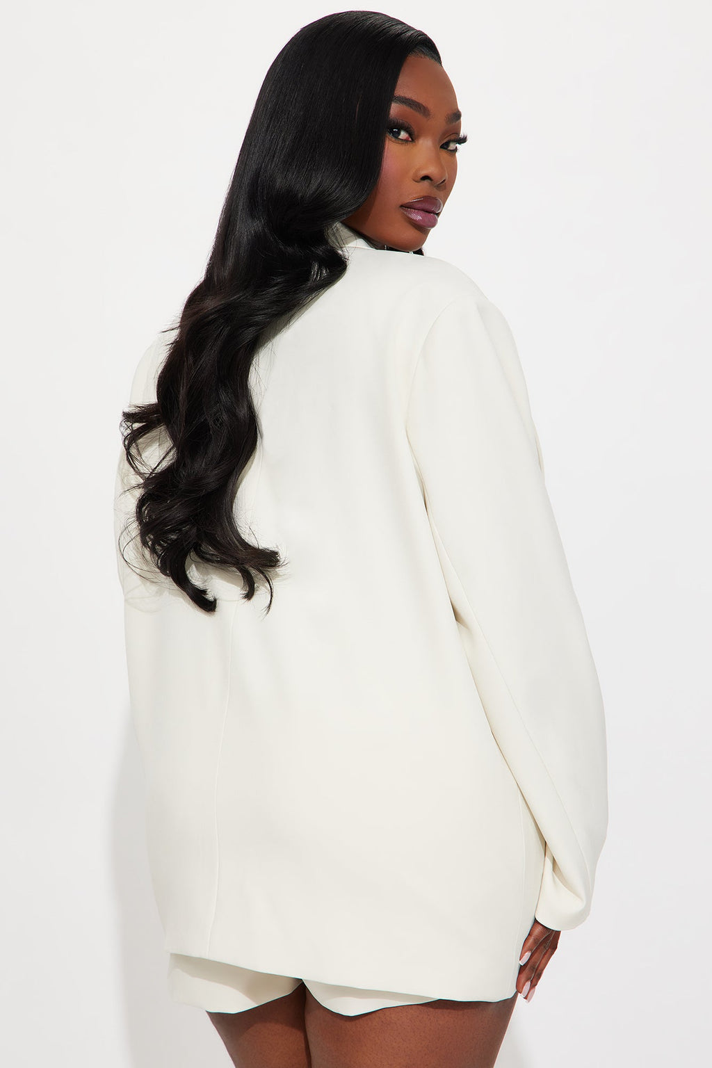 Cara Oversized Boxy Blazer - Cream