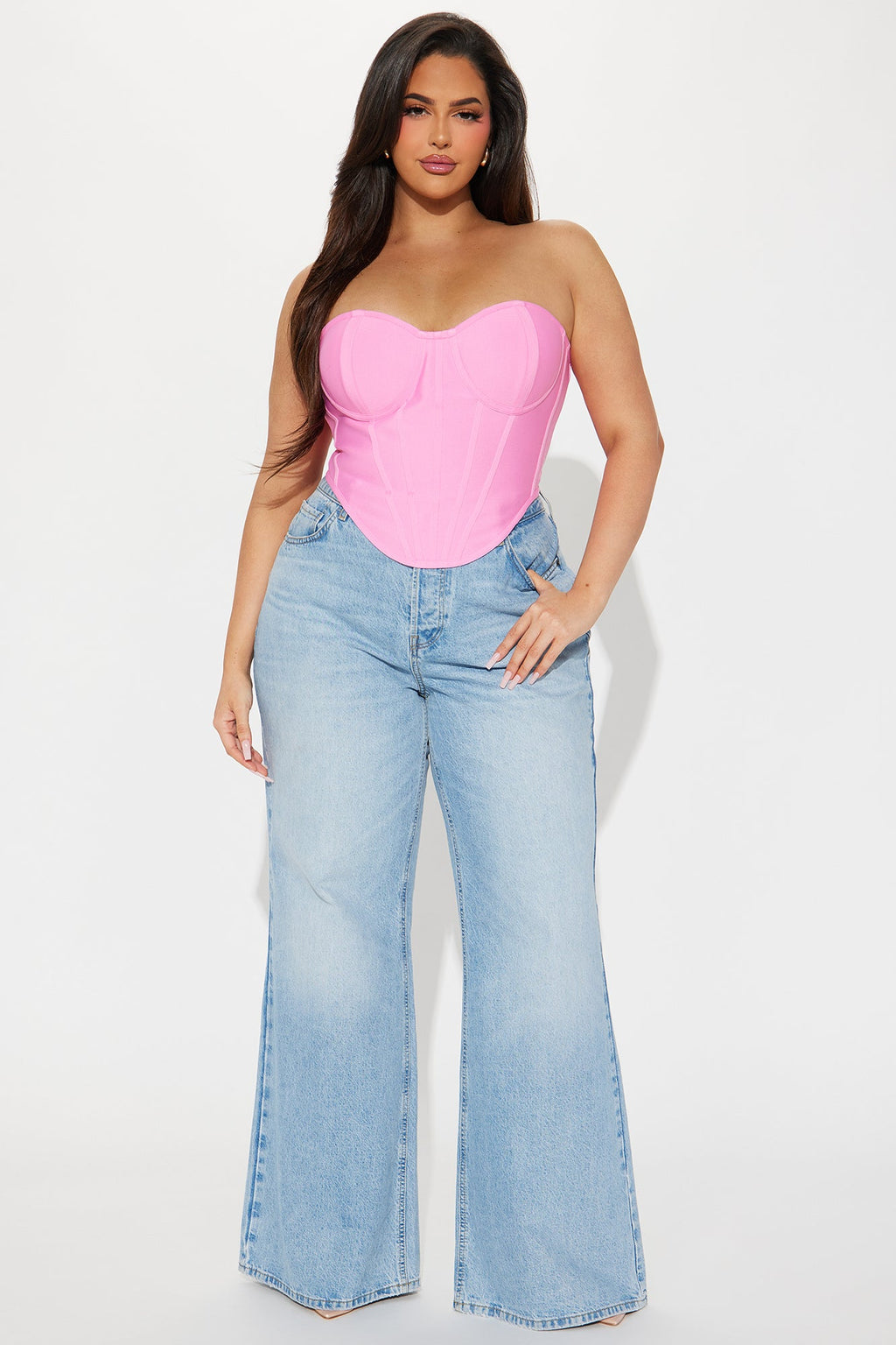 Amara Bandage Corset Top - Pink