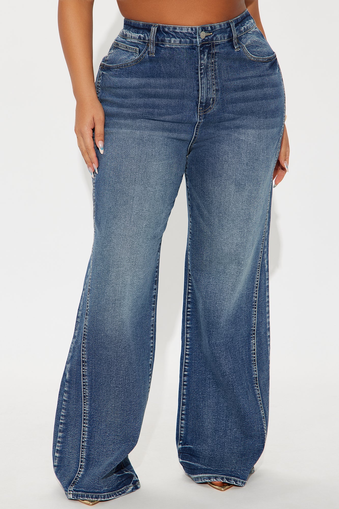 Upper West High Rise Stretch Flare Jeans - Dark Wash