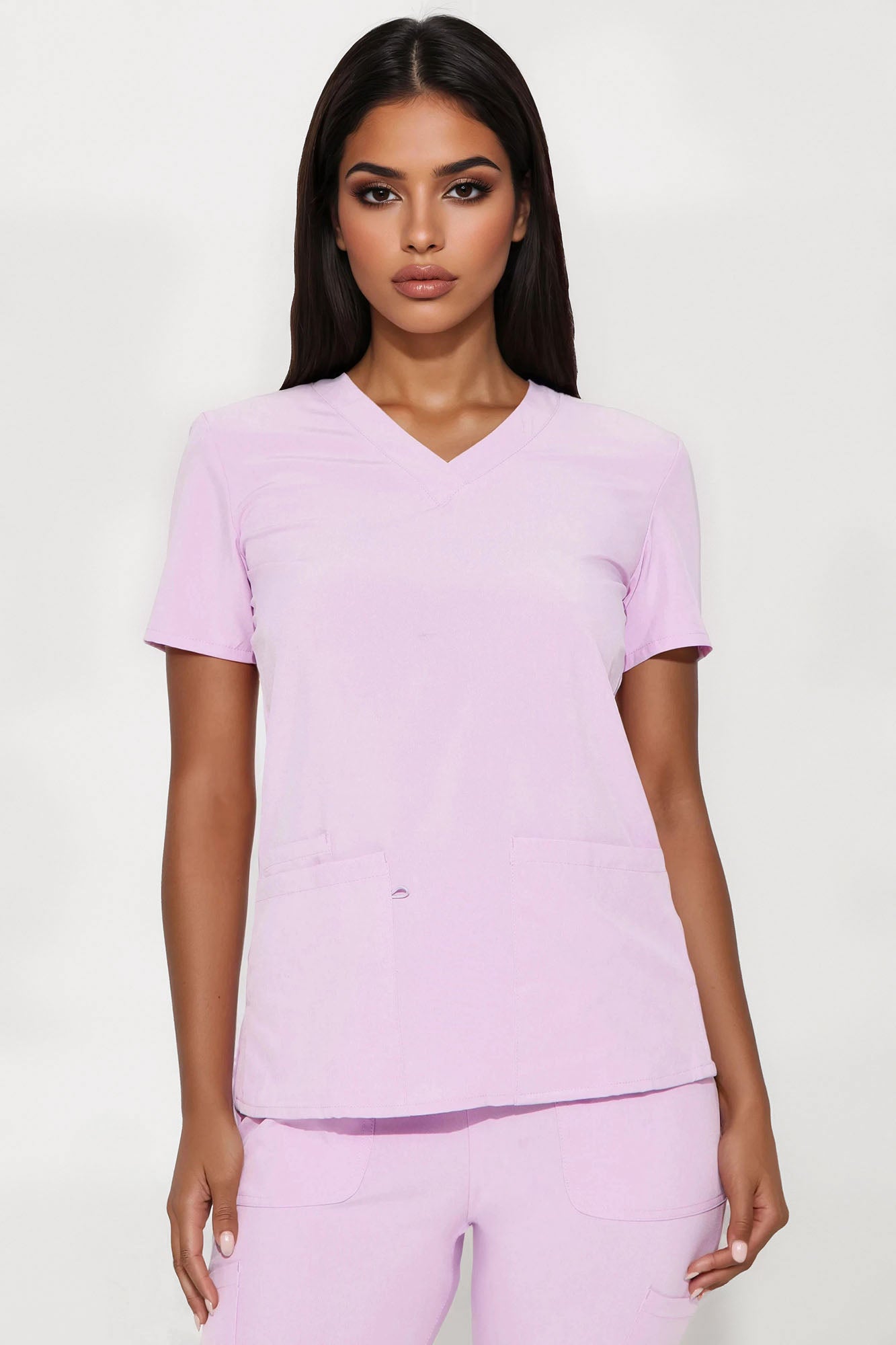 Always Ready 4 Way Stretch Scrub Uniform Pant Set - Lilac
