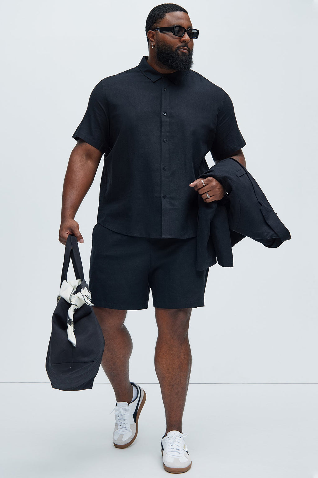 Bahamas Linen Shorts - Black