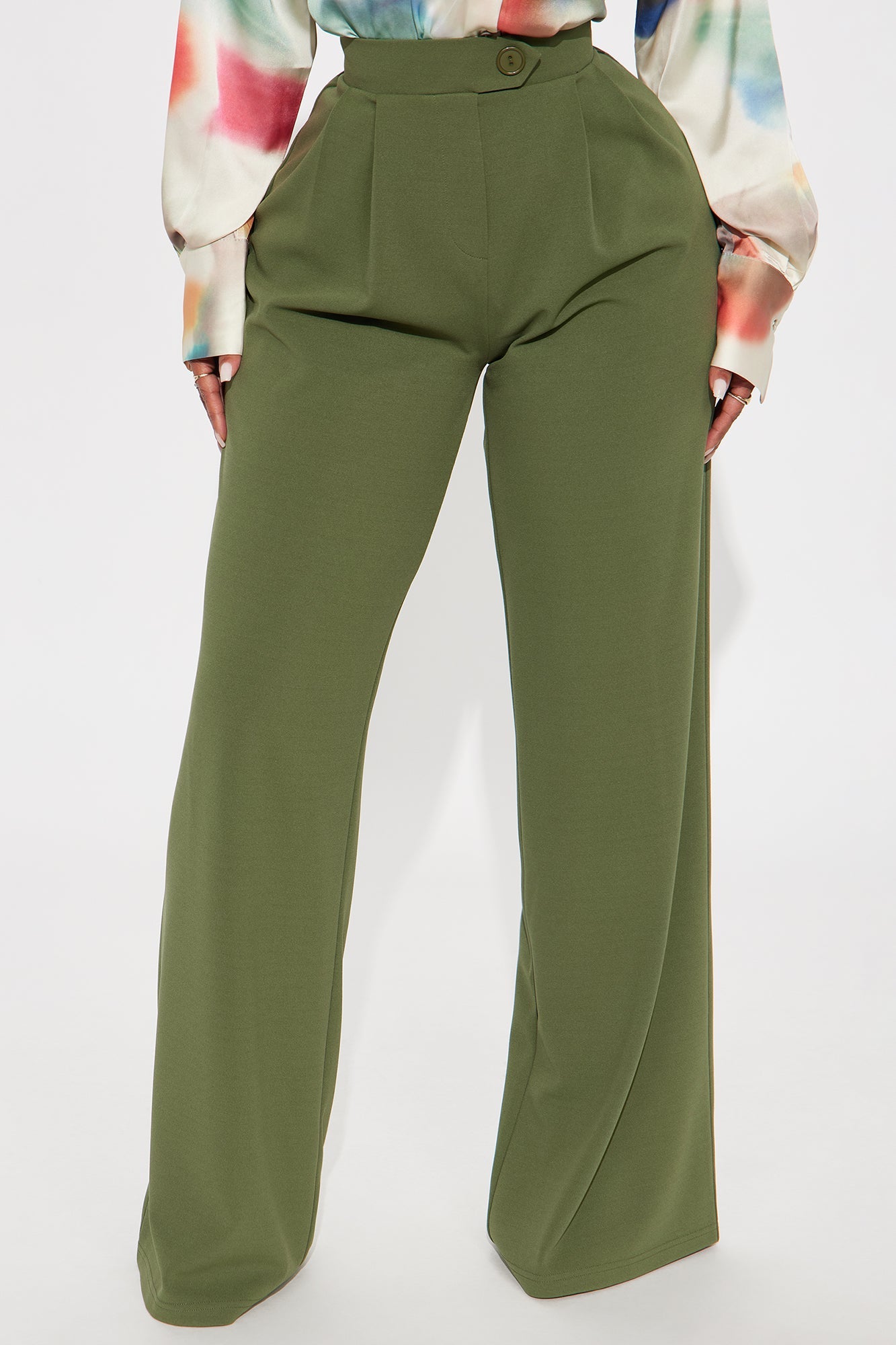 What Matters Most Wide Leg Trouser - Hunter