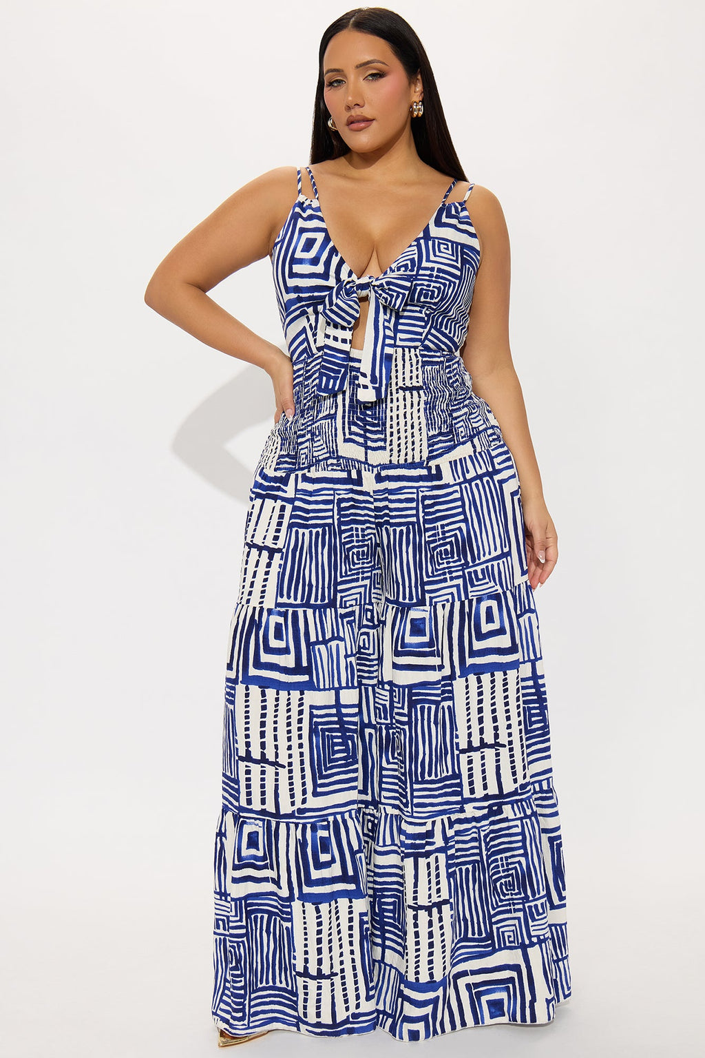 Kamiyah Abstract Printed Jumpsuit - Navy/combo