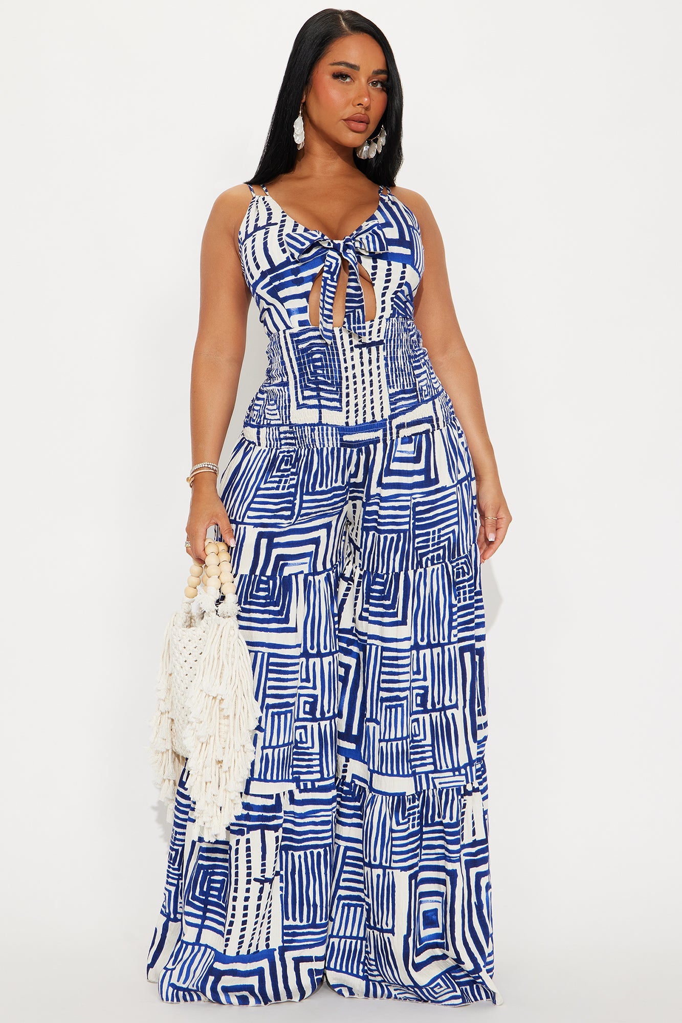 Kamiyah Abstract Printed Jumpsuit - Navy/combo