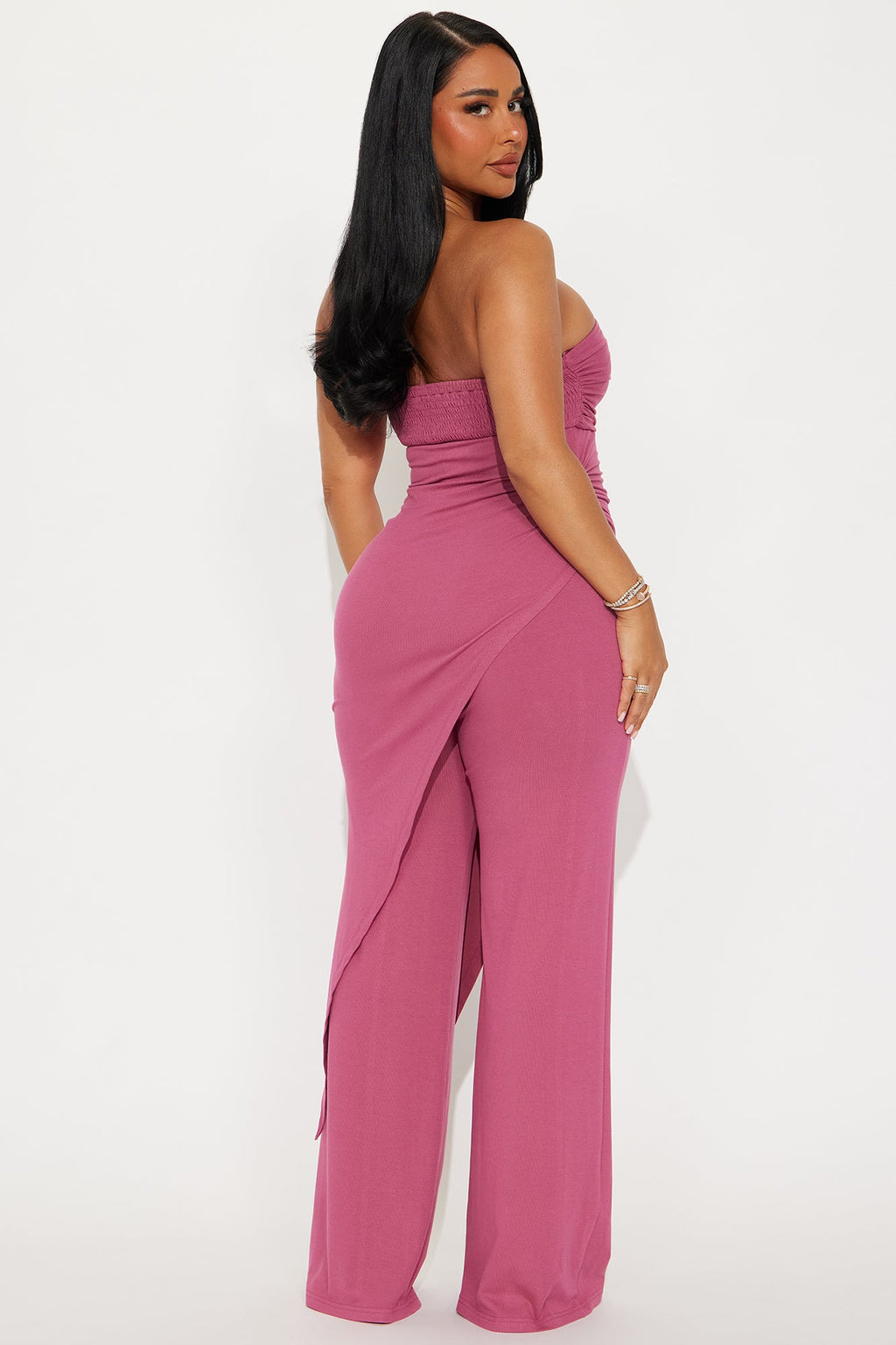 Dreaming Of You Draped Jumpsuit - Raspberry